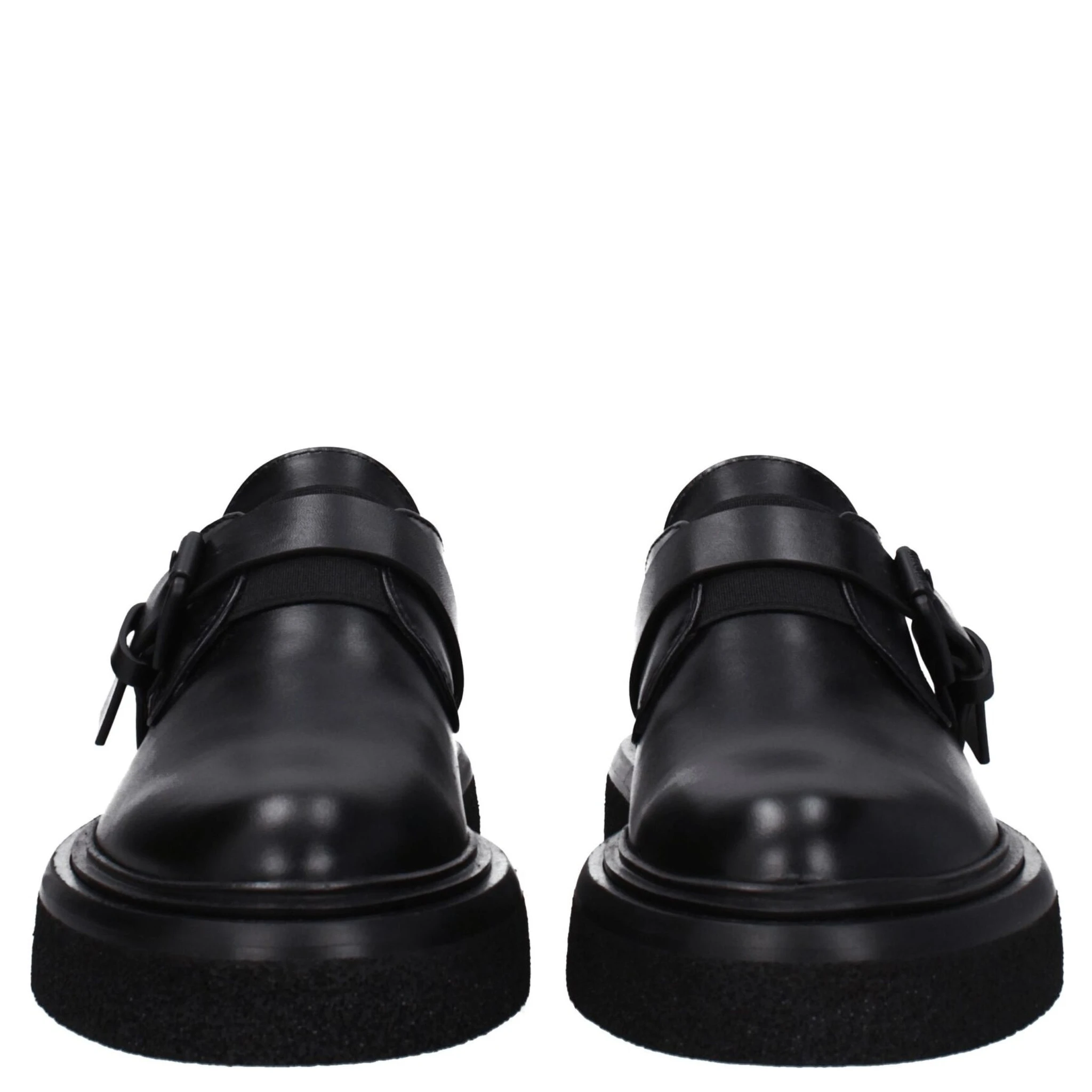 Black Leather Oxfords And Derbies