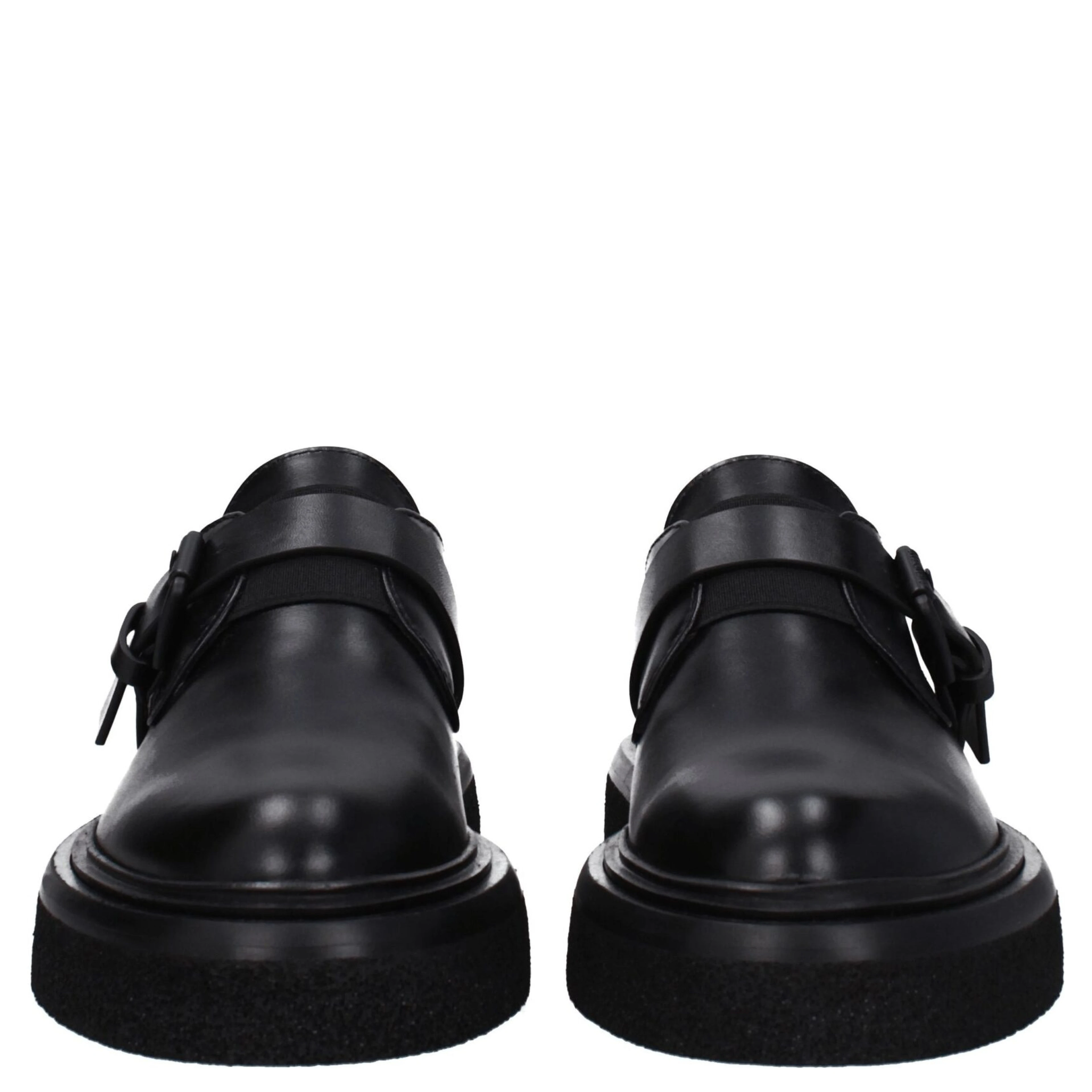 Black Leather Oxfords And Derbies