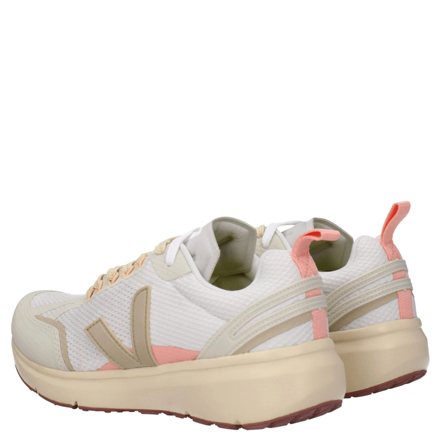 Beige Fabric Athletic Sneakers