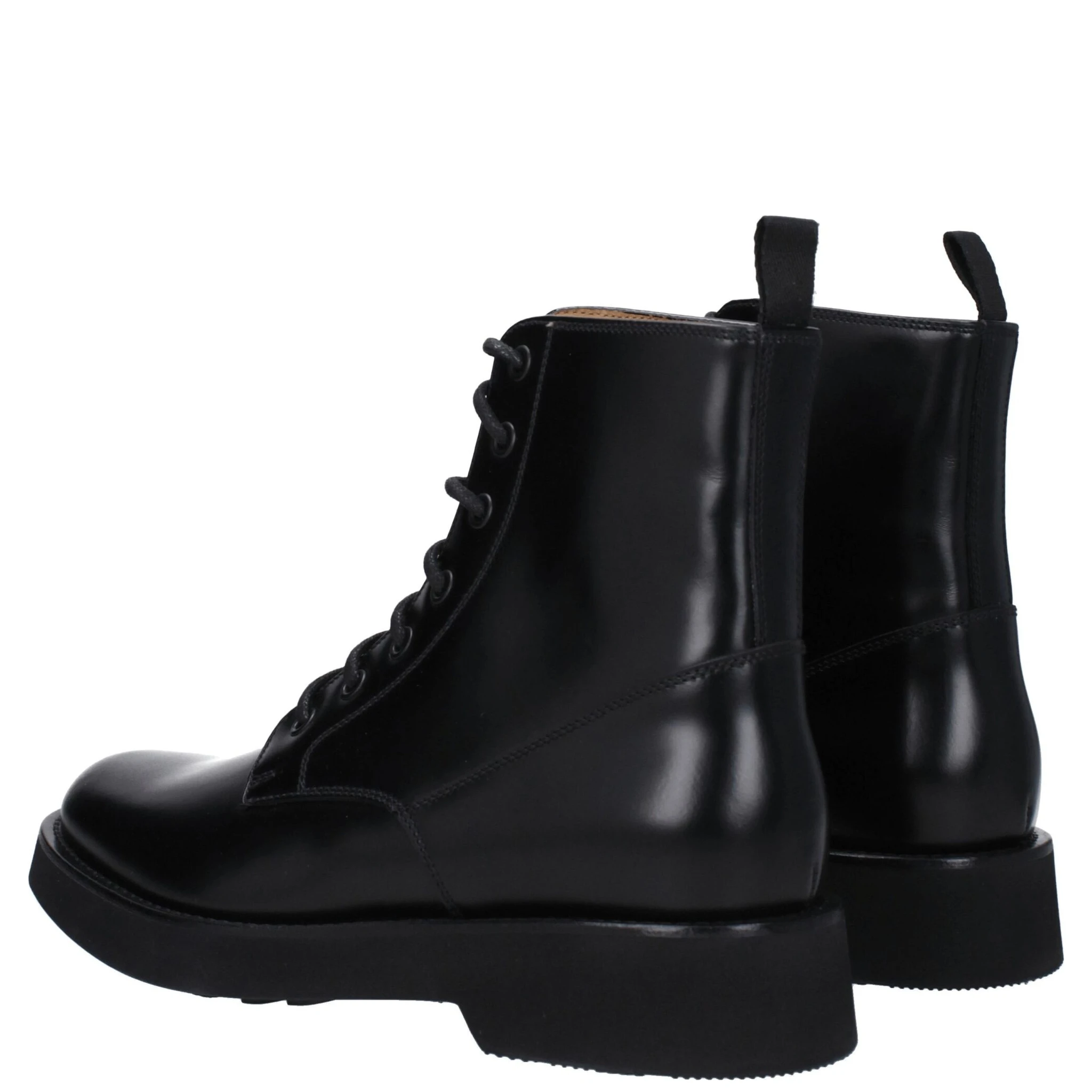 Black Leather Ankle Boots