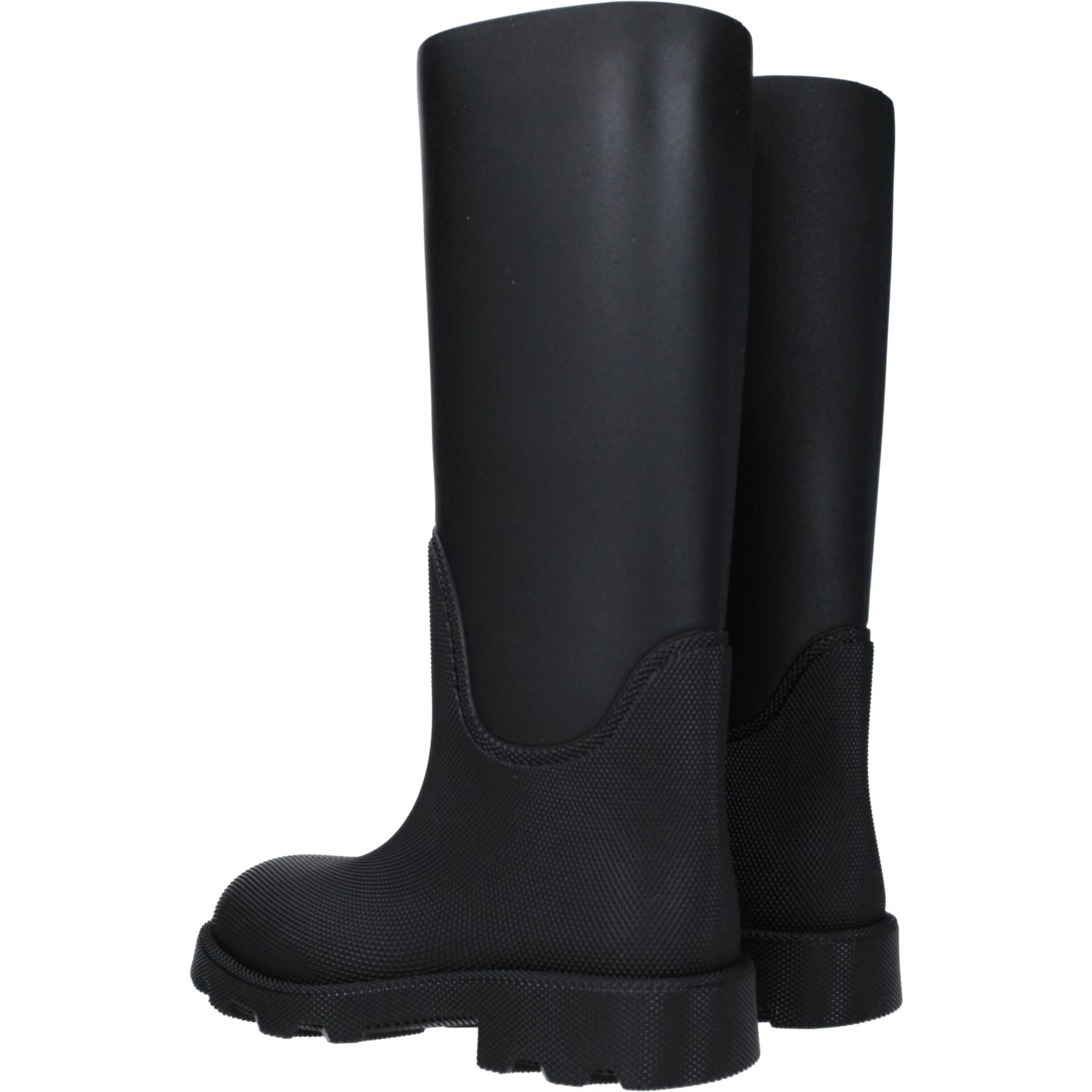 Black Cotton Rain Boots