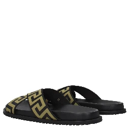 Black Fabric Slippers