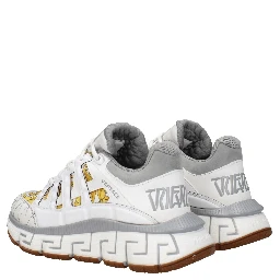 White Fabric Athletic Sneakers