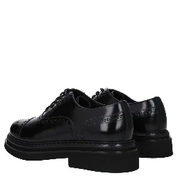 Black Leather Oxfords And Derbies