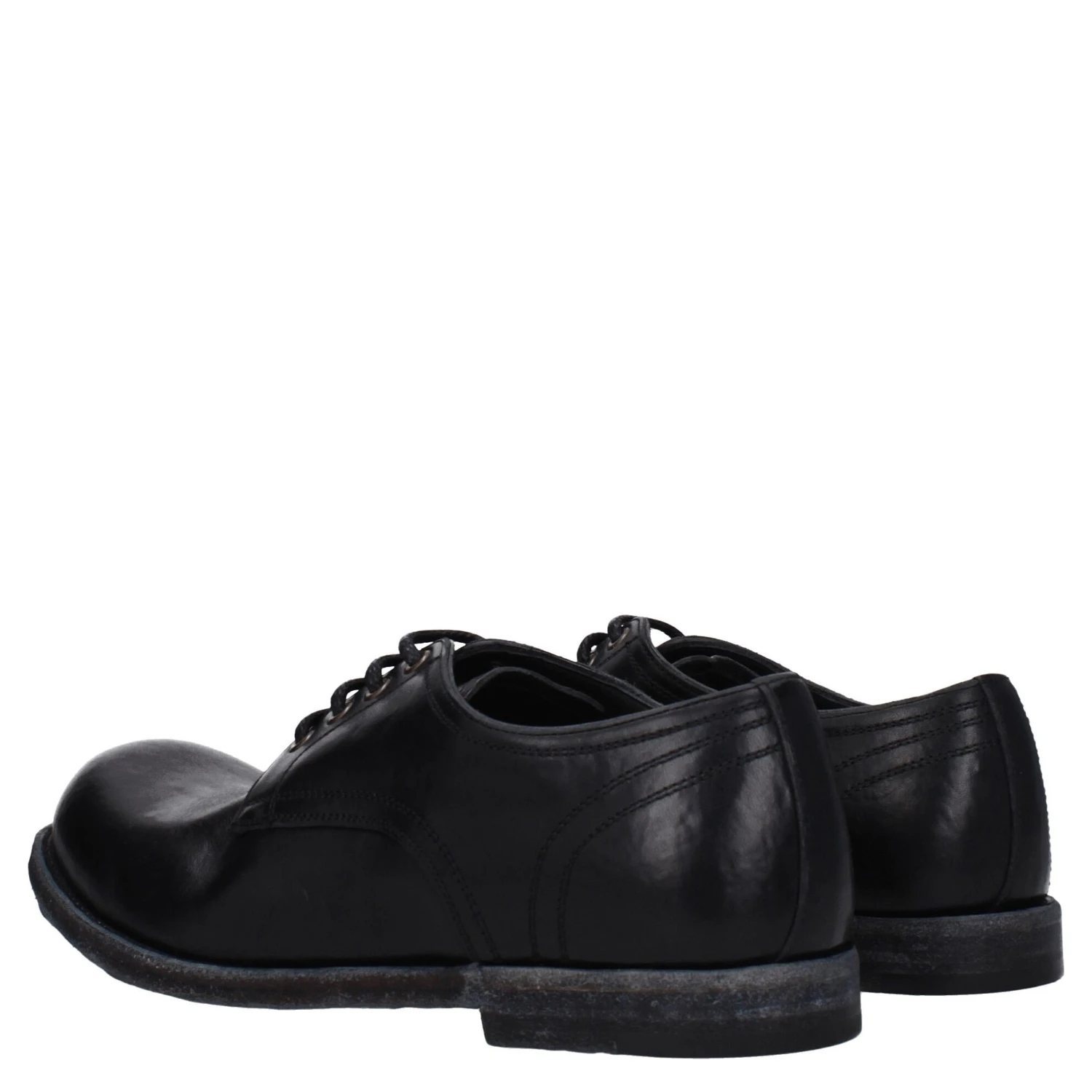 Black Leather Oxfords And Derbies