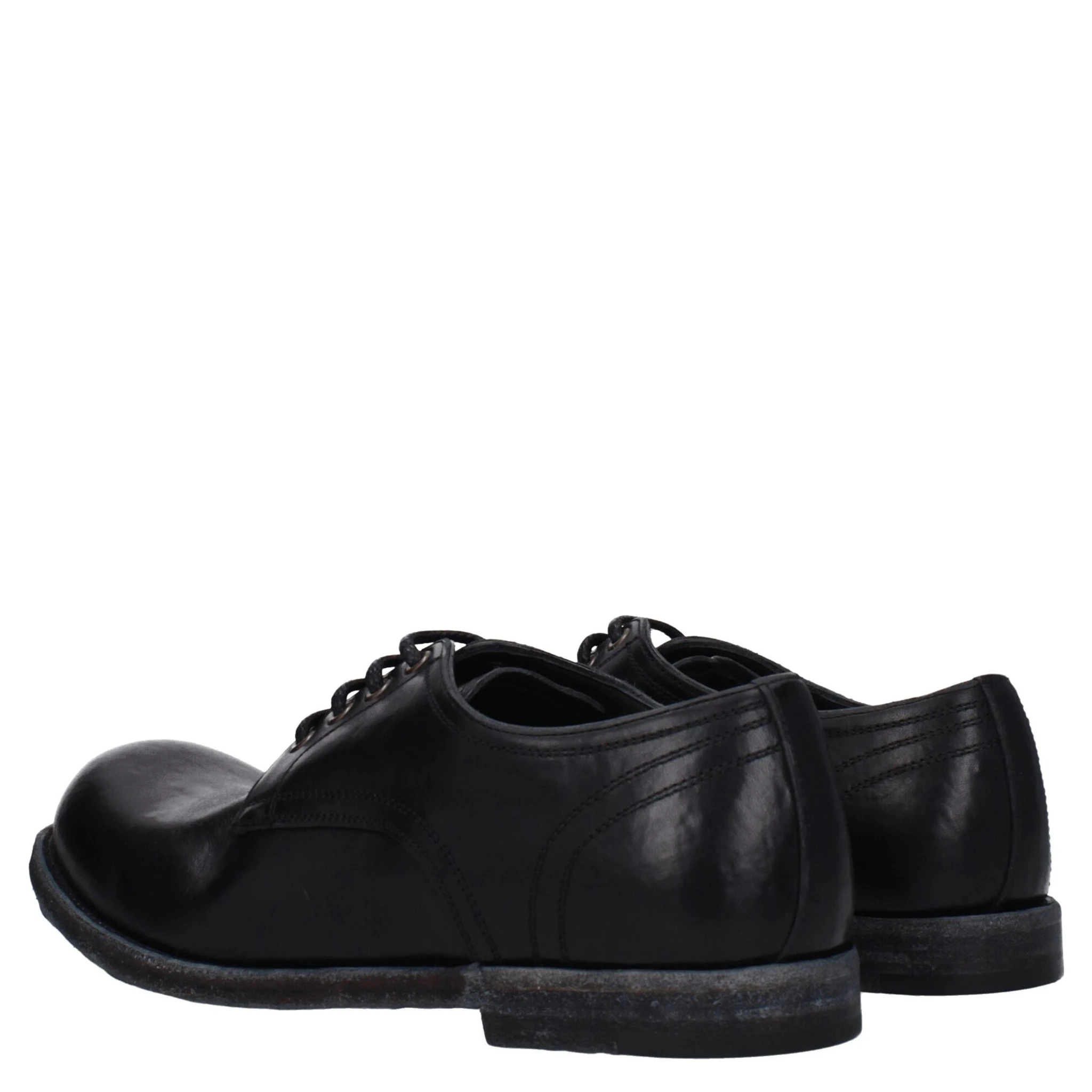 Black Leather Oxfords And Derbies