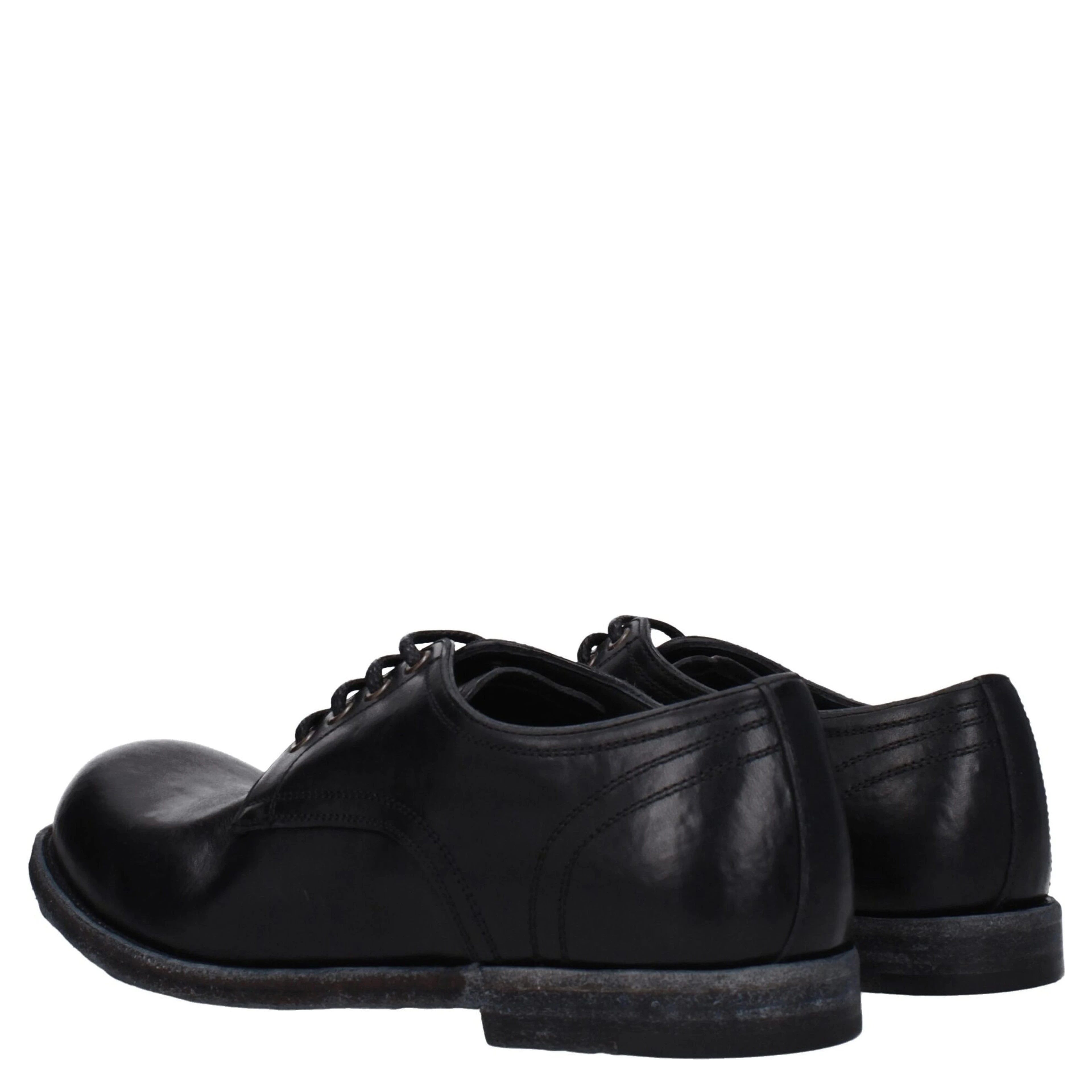 Black Leather Oxfords And Derbies