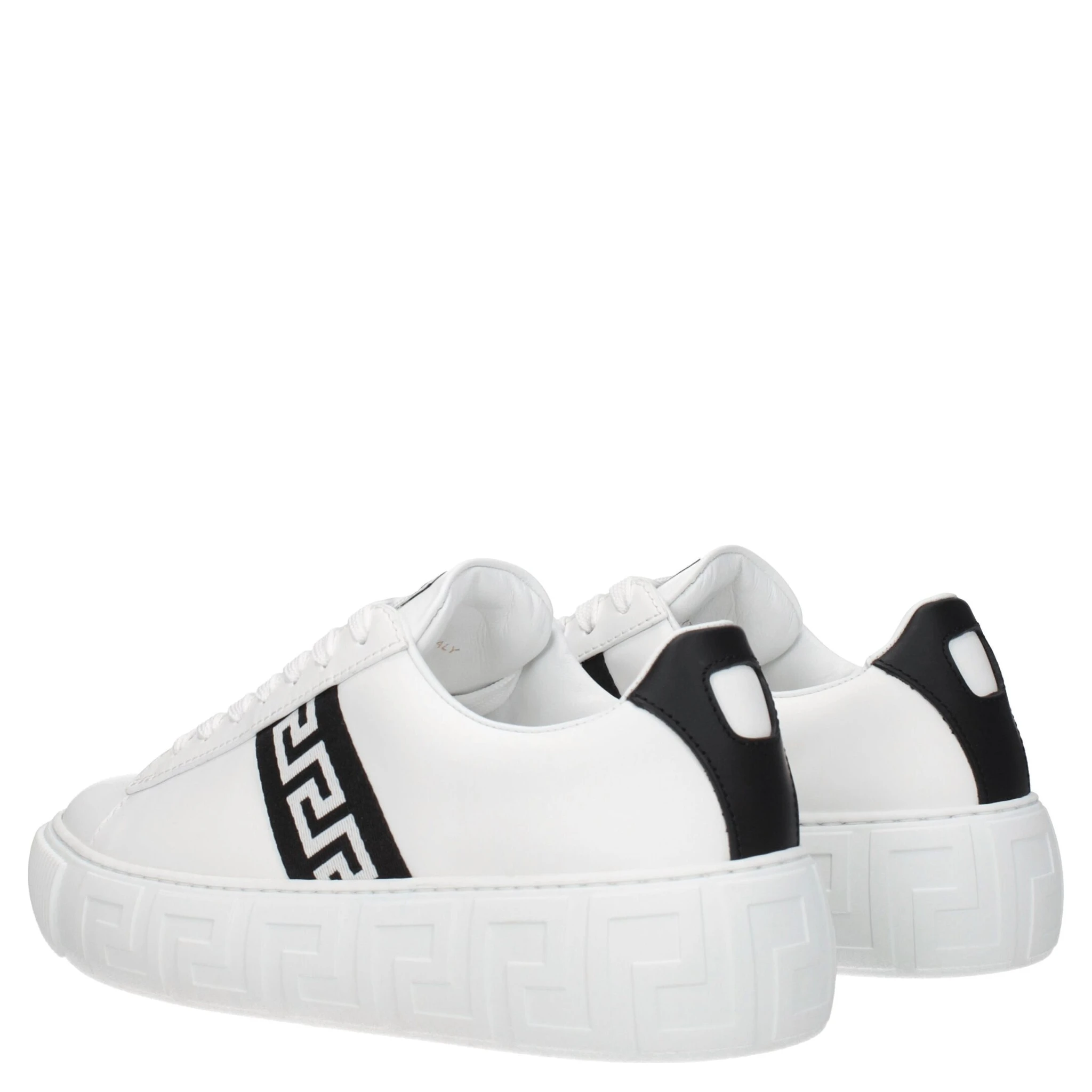 White Leather Low Top Sneakers