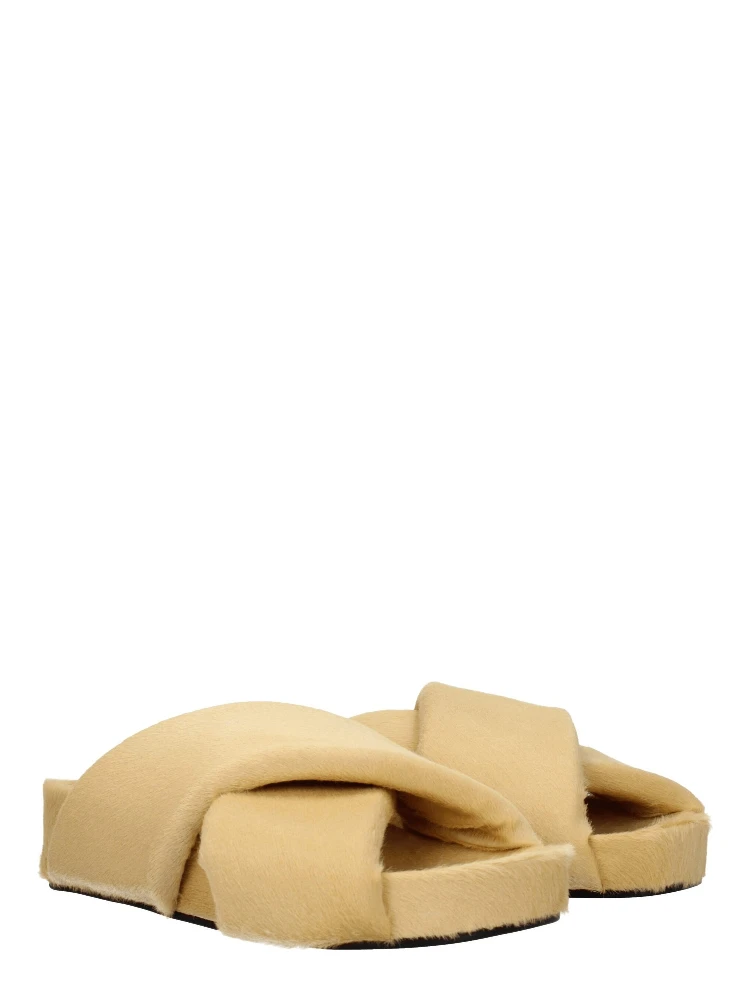 Beige Horsehair Slippers alternative