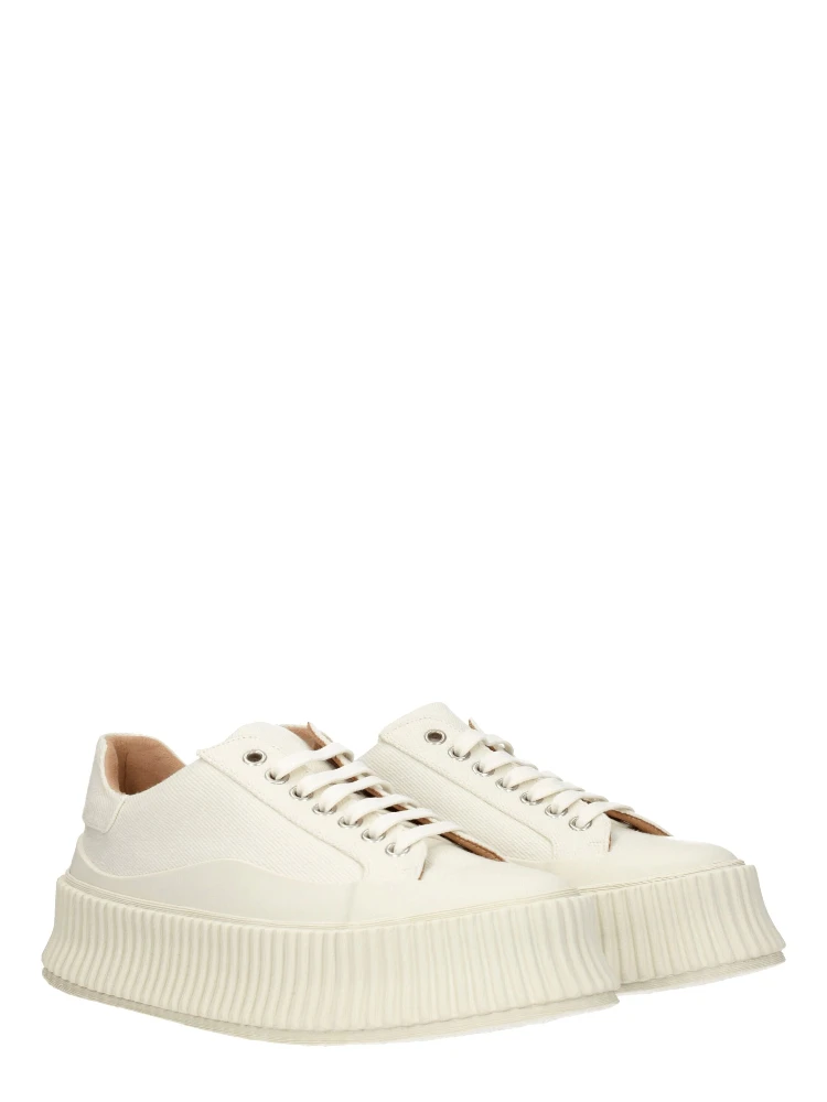 White Fabric Platform Sneakers alternative