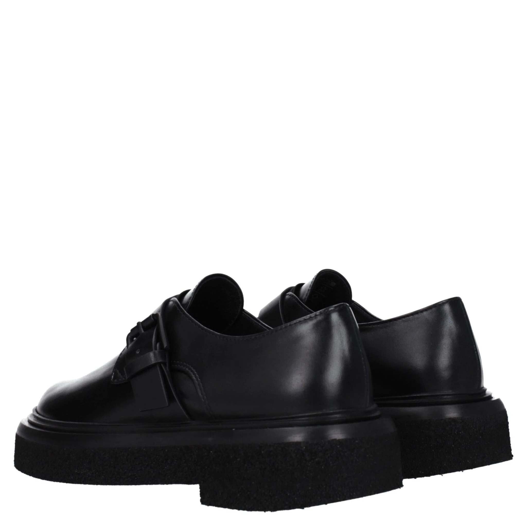 Black Leather Oxfords And Derbies