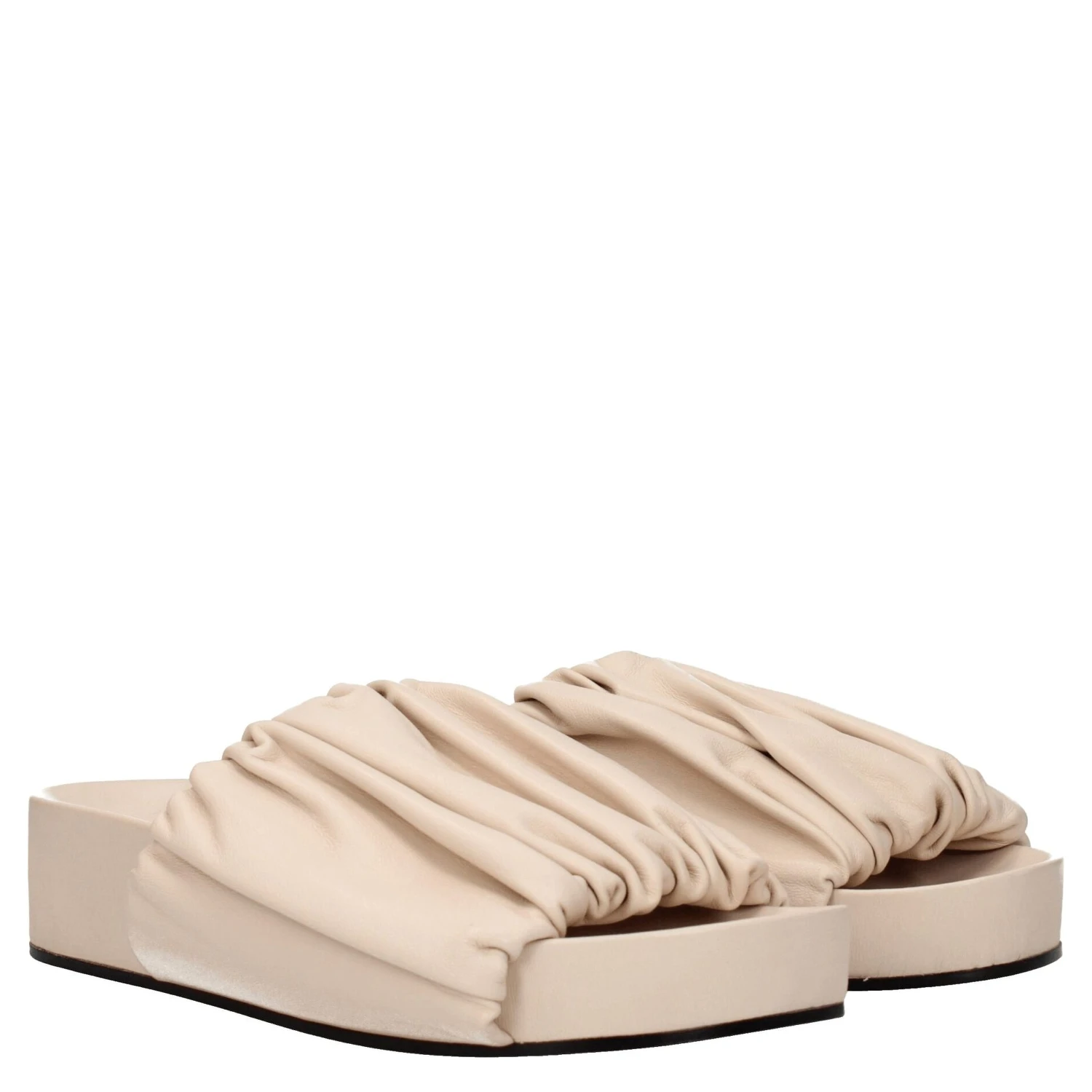 Pink Leather Slippers