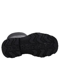Black Cotton Rain Boots