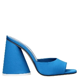 Light Blue Satin Platform Sandals