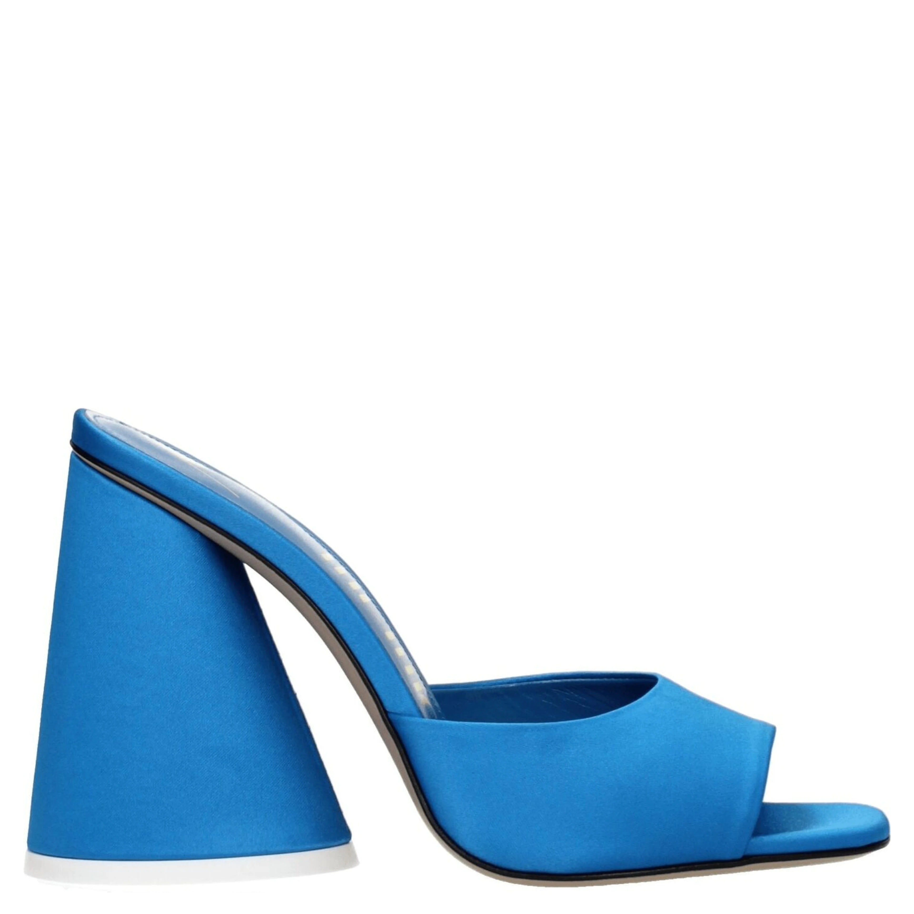 Light Blue Satin Platform Sandals
