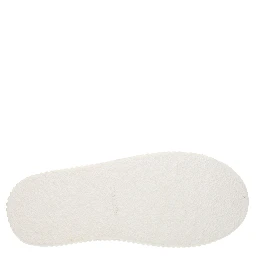 White Fabric Platform Sneakers