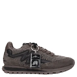 Gray Fur Chunky Sneakers