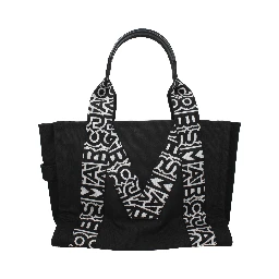 Black Fabric Shoulder Bag