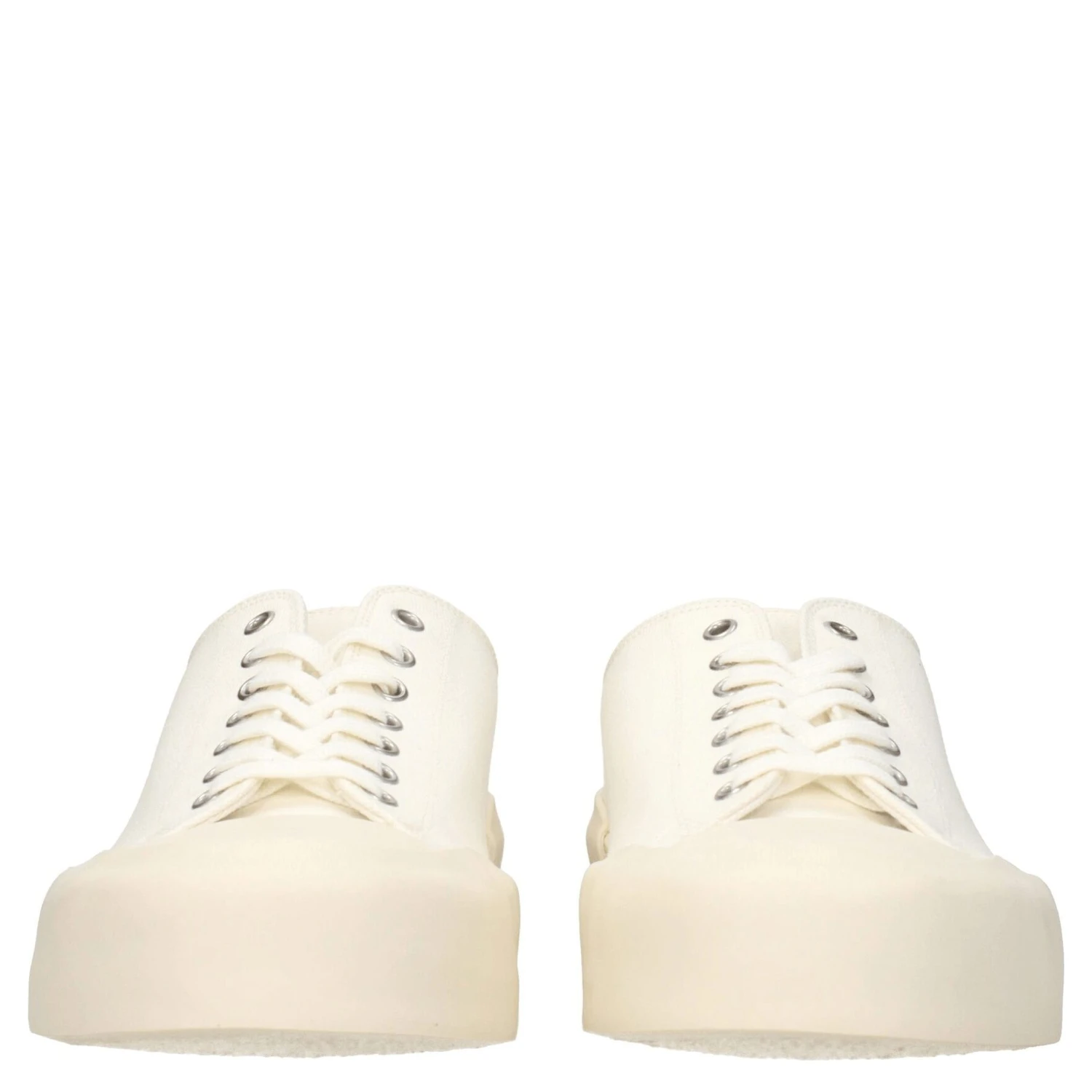 Beige Fabric Low Top Sneakers
