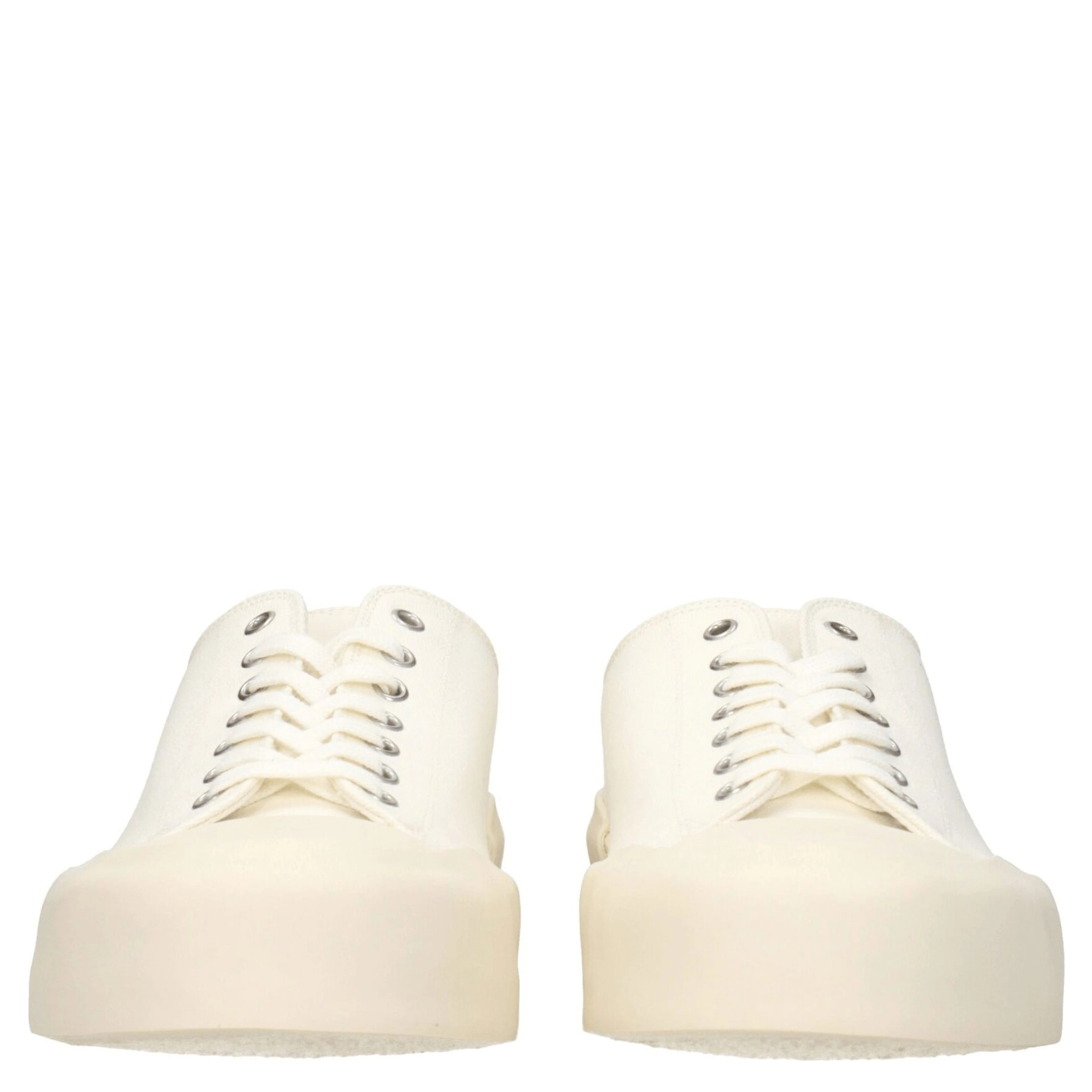 Beige Fabric Low Top Sneakers