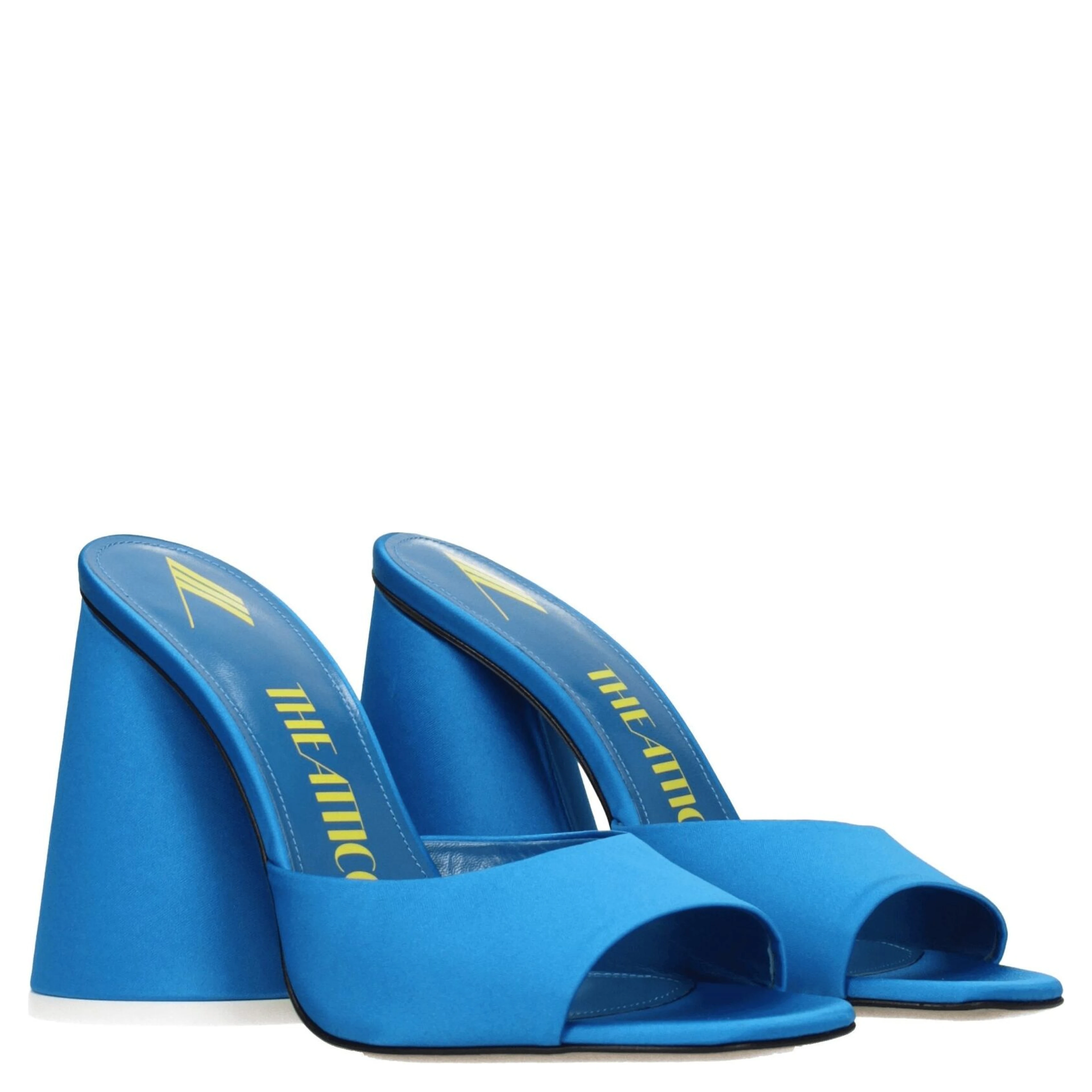 Light Blue Satin Platform Sandals