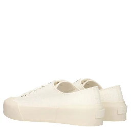 Beige Fabric Low Top Sneakers