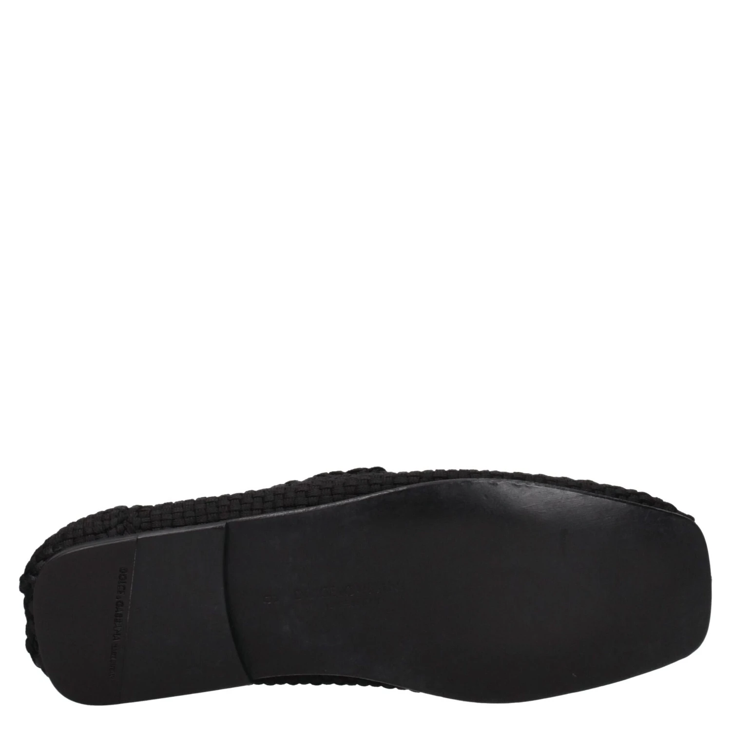 Black Fabric Slip-On Loafers