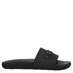 Black Cotton Slippers