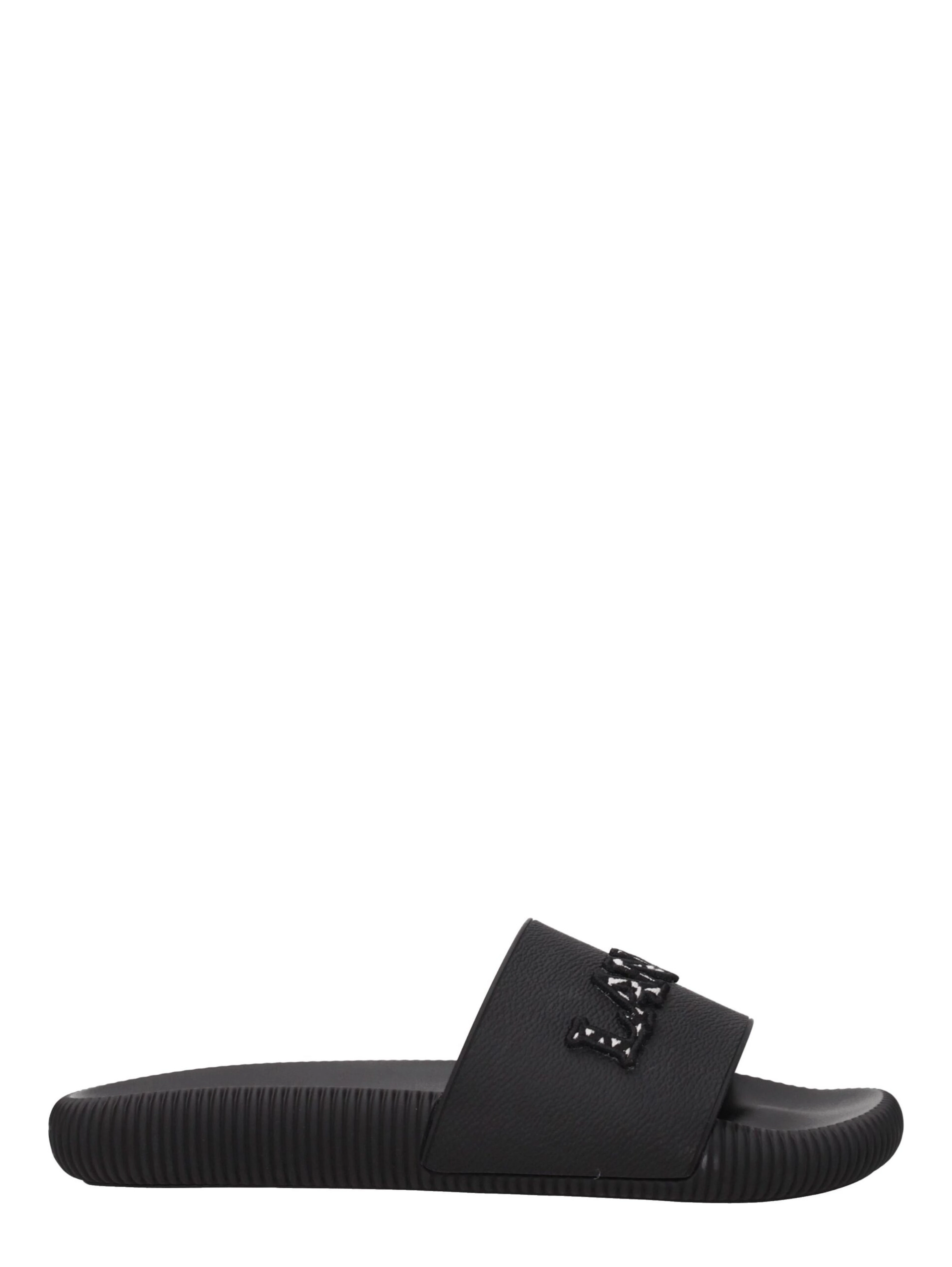 Black Cotton Slippers