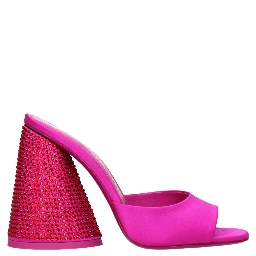 Pink Satin Platform Sandals