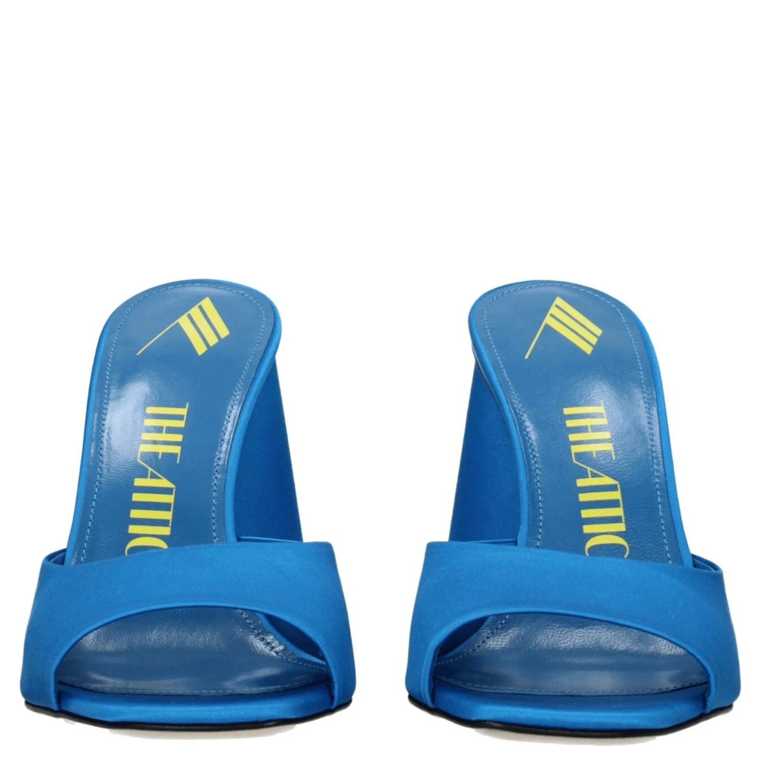 Light Blue Satin Platform Sandals