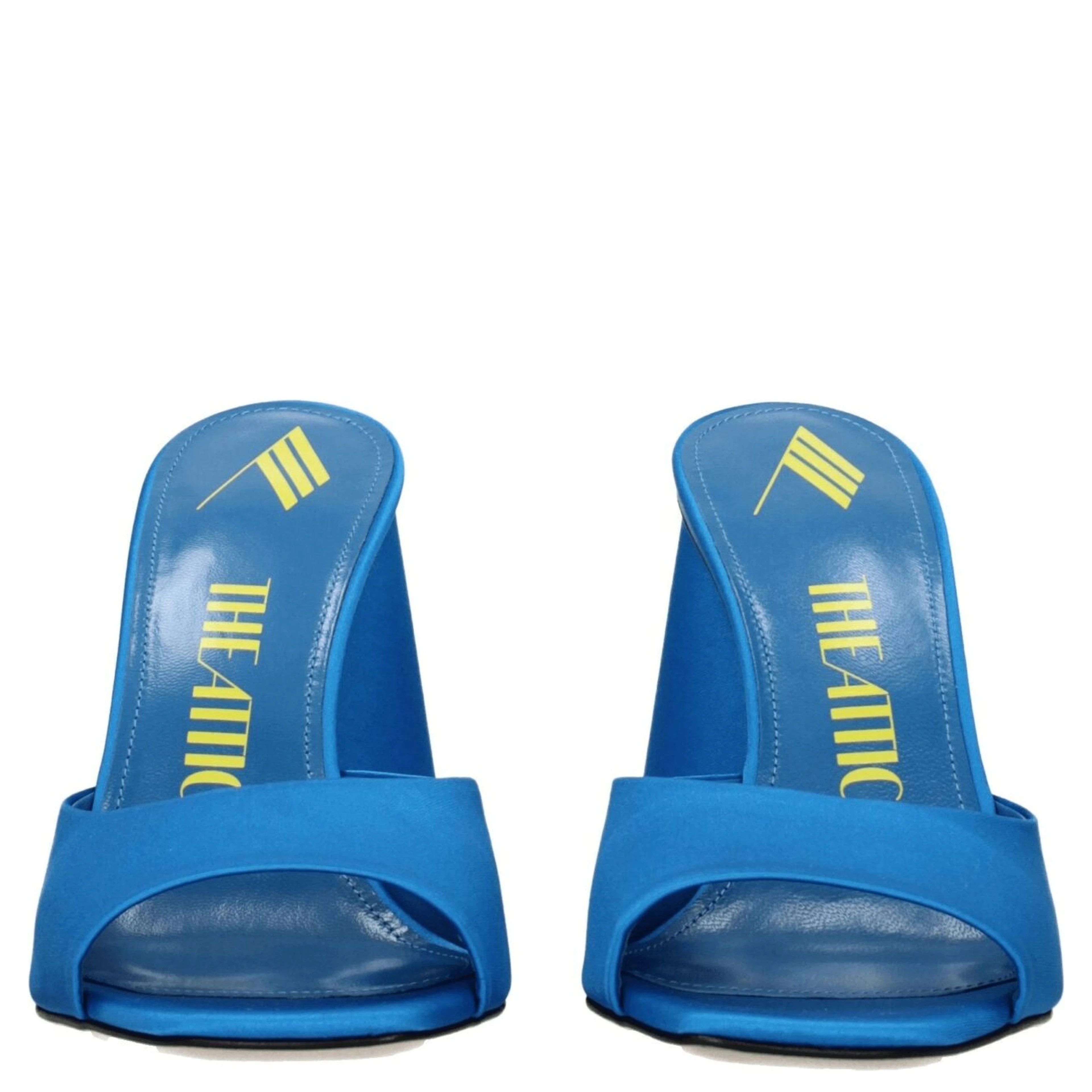 Light Blue Satin Platform Sandals