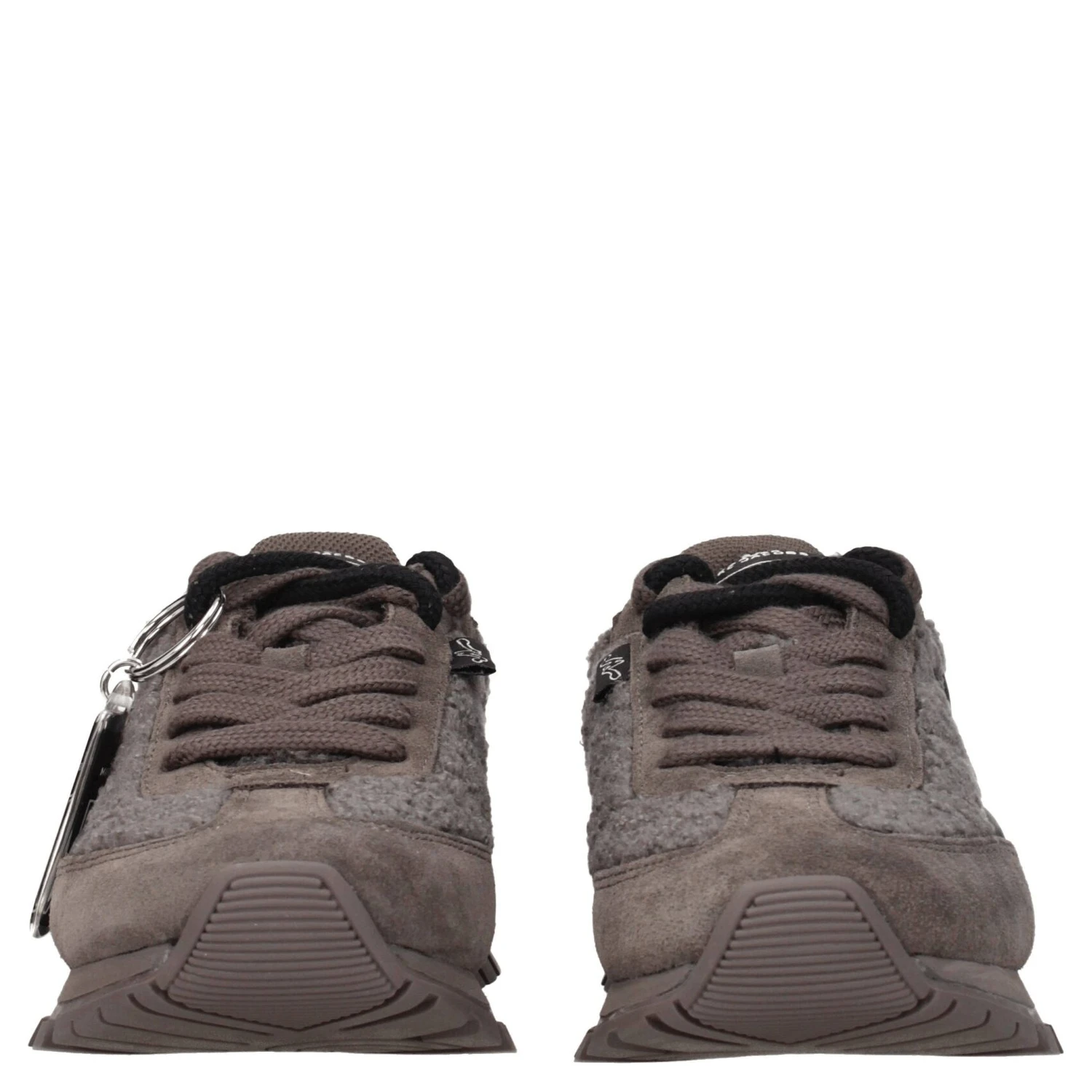 Gray Fur Chunky Sneakers