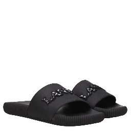 Black Cotton Slippers