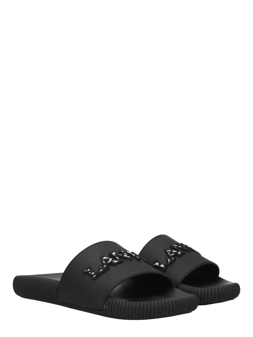 Black Cotton Slippers