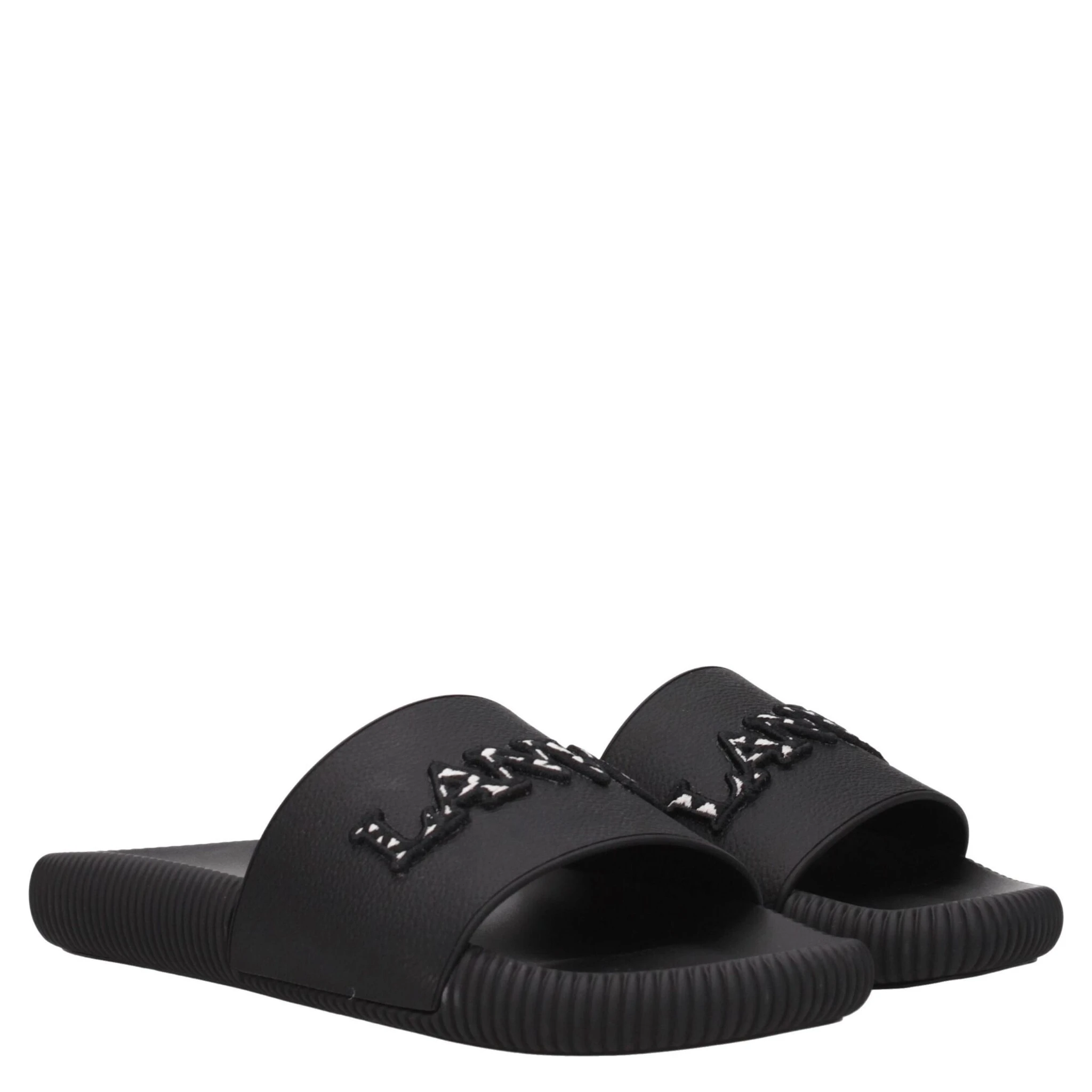 Black Cotton Slippers