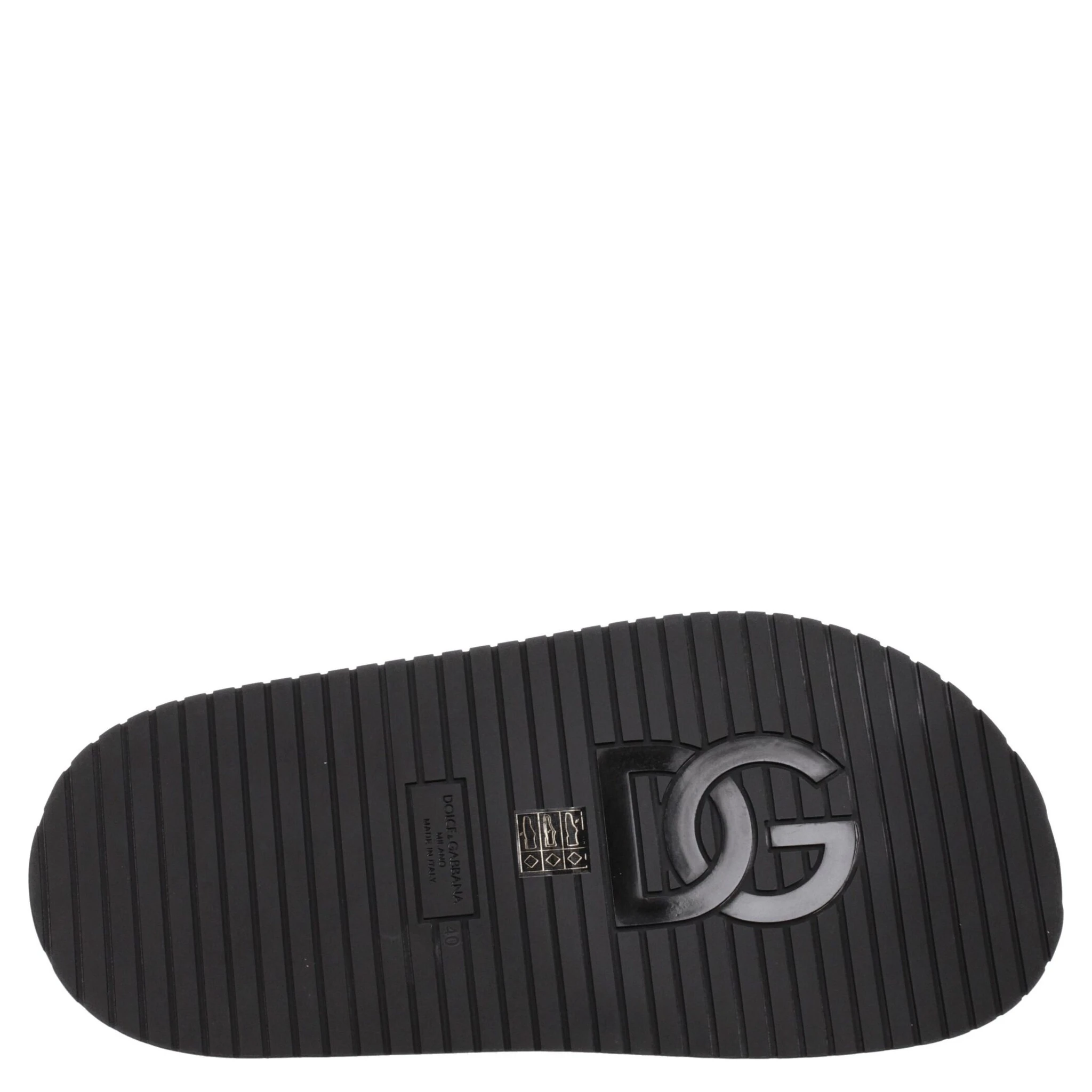 Black Leather Slippers