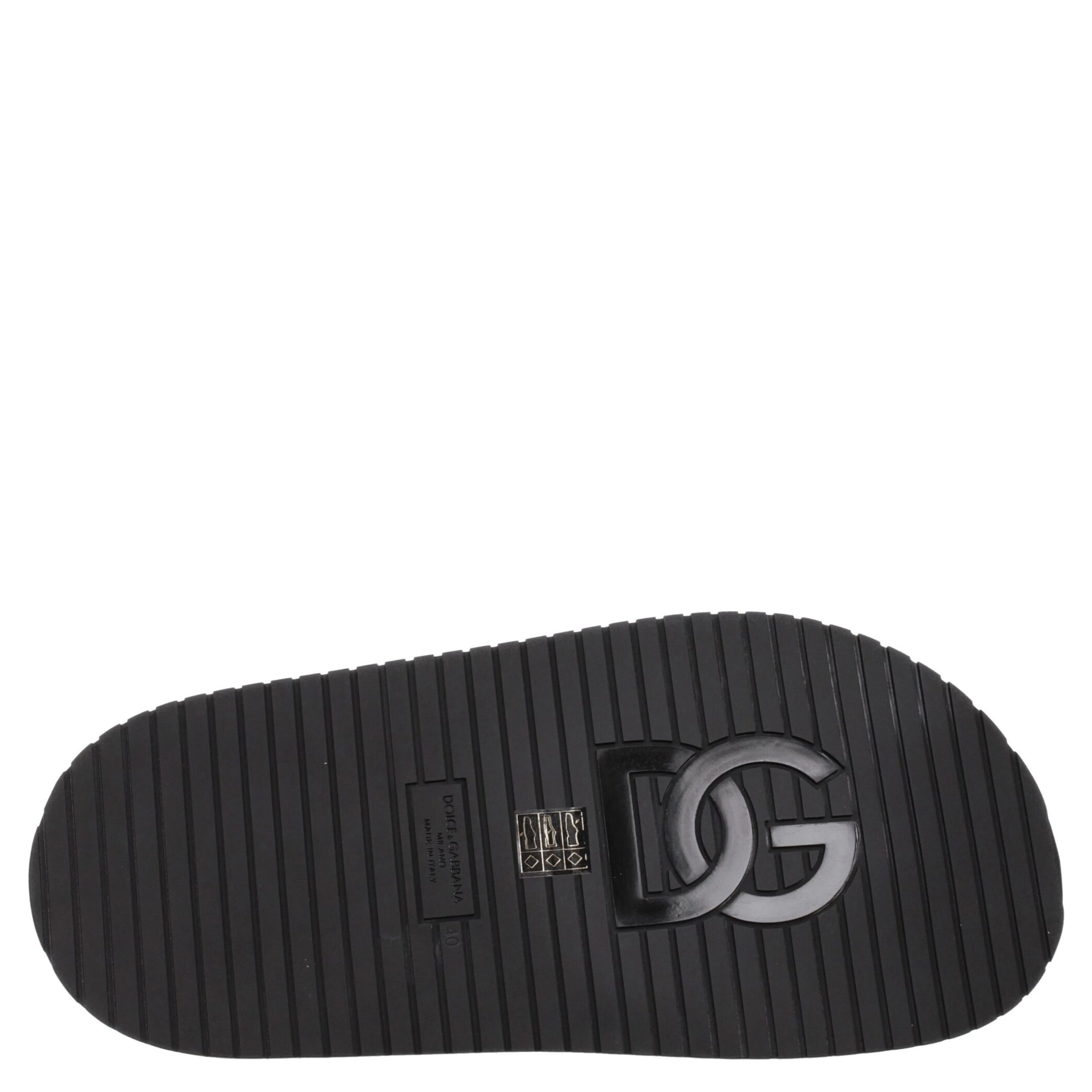 Black Leather Slippers
