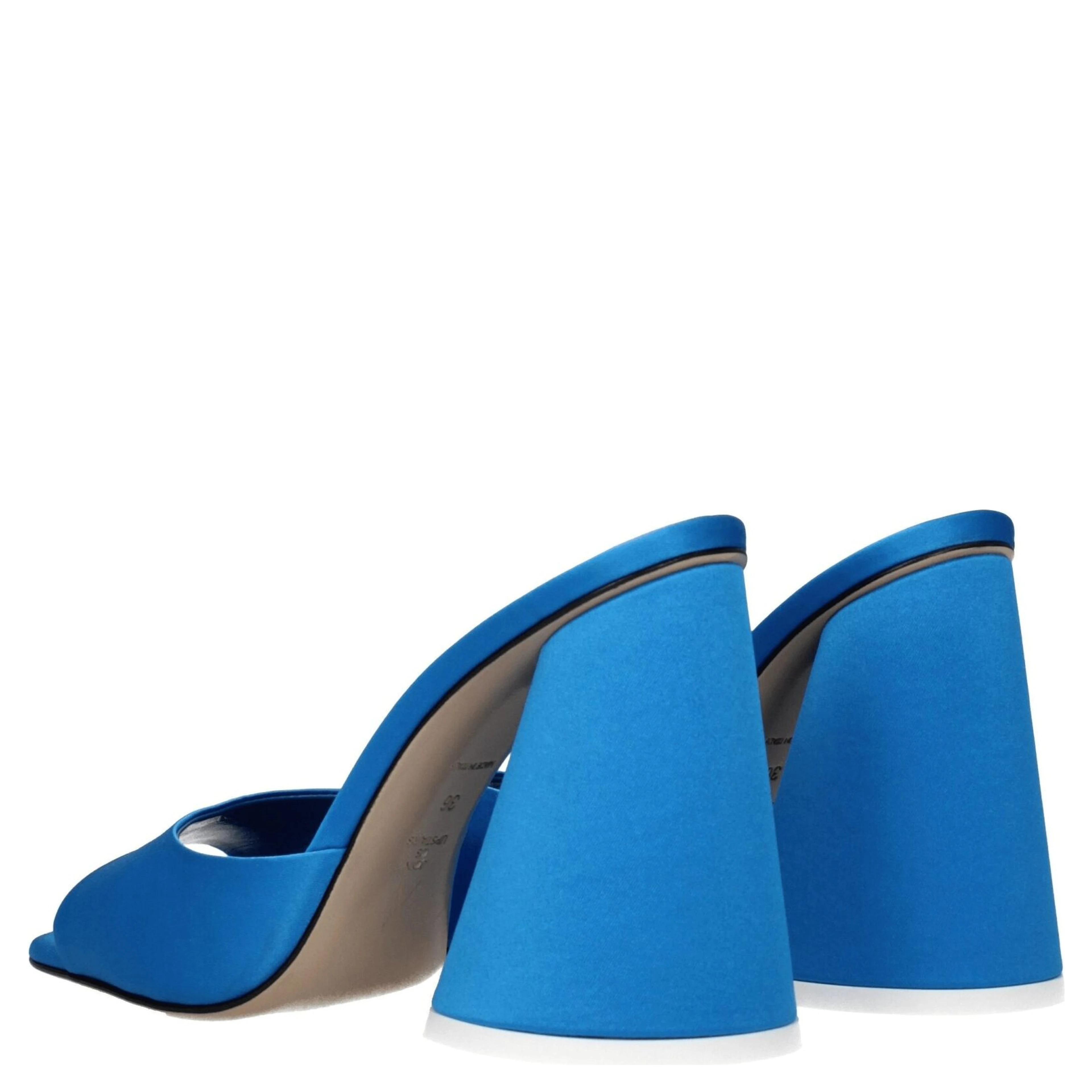 Light Blue Satin Platform Sandals