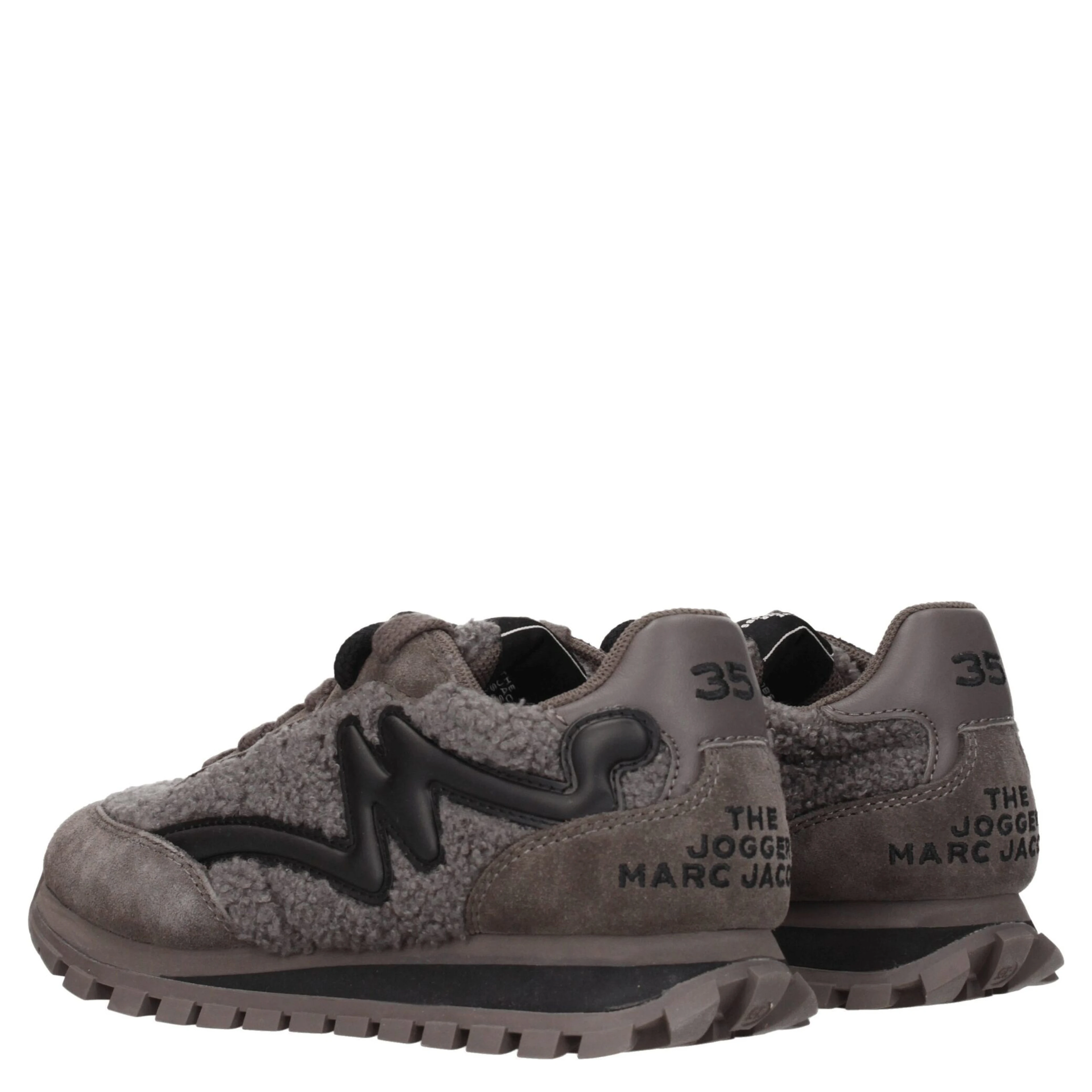 Gray Fur Chunky Sneakers