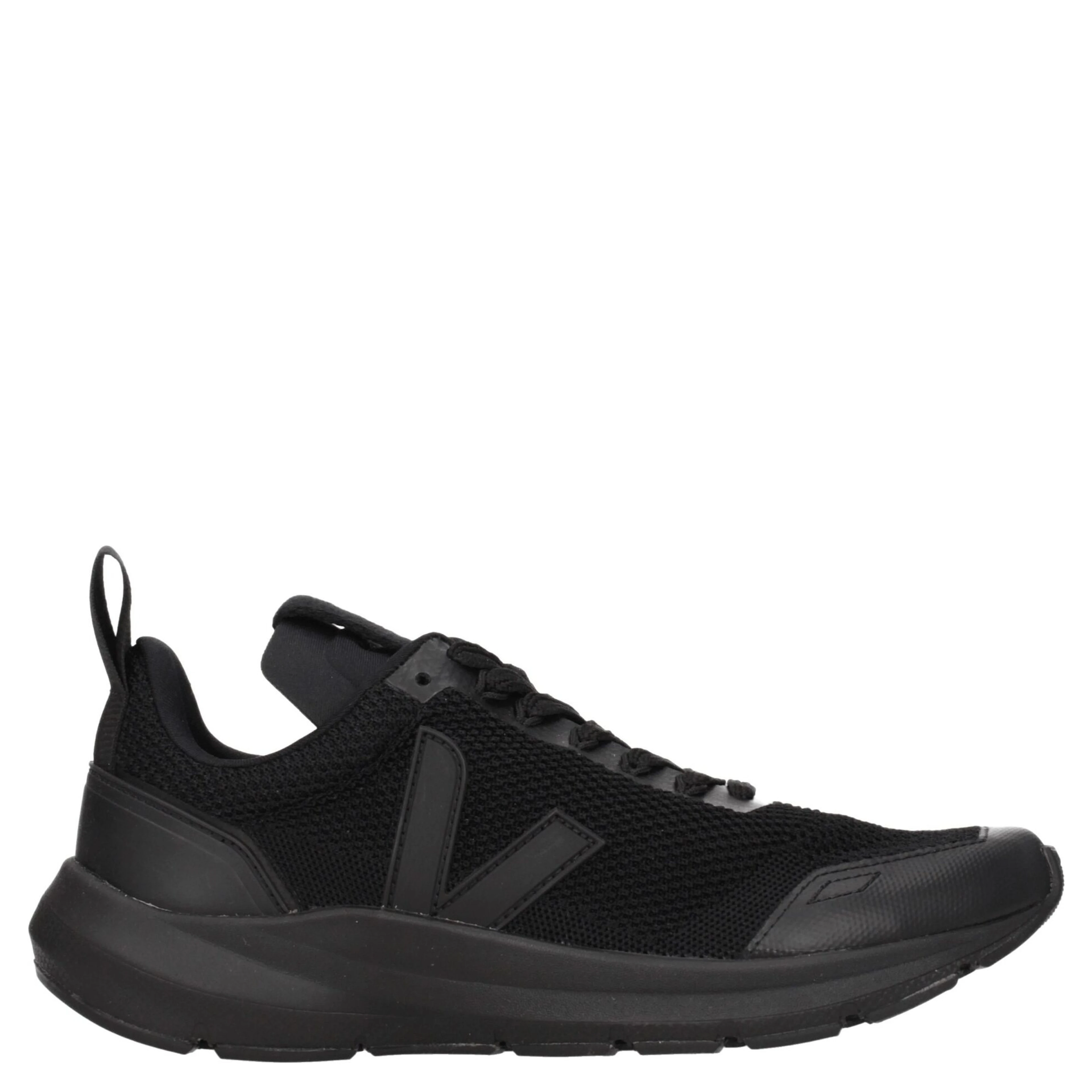 Black Fabric Athletic Sneakers