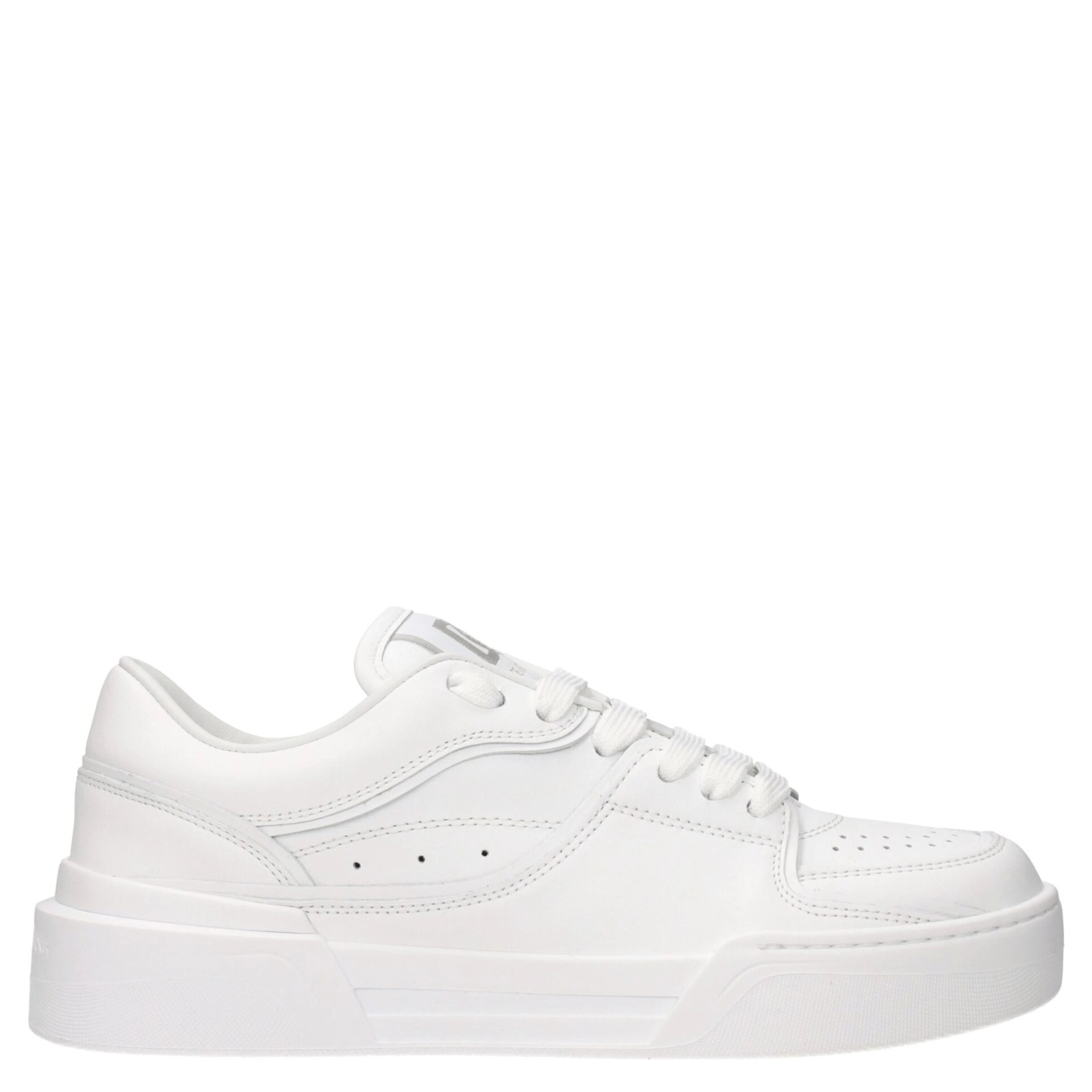 White Leather Low Top Sneakers