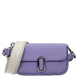 Purple Leather Crossbody Bag
