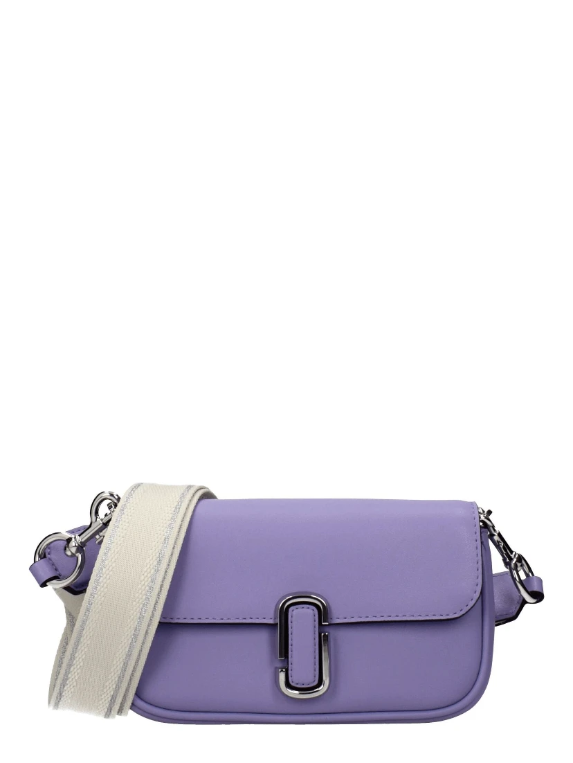 Purple Leather Crossbody Bag