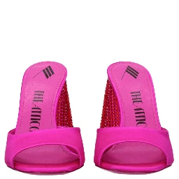 Pink Satin Platform Sandals