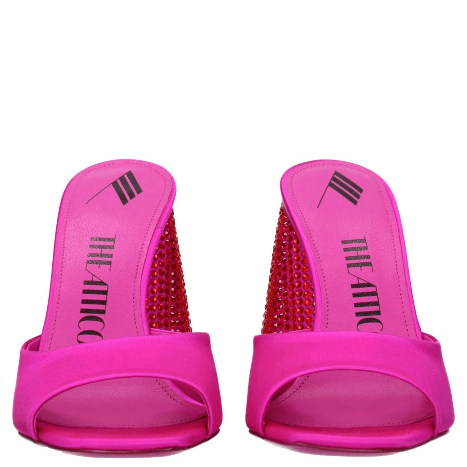 Pink Satin Platform Sandals