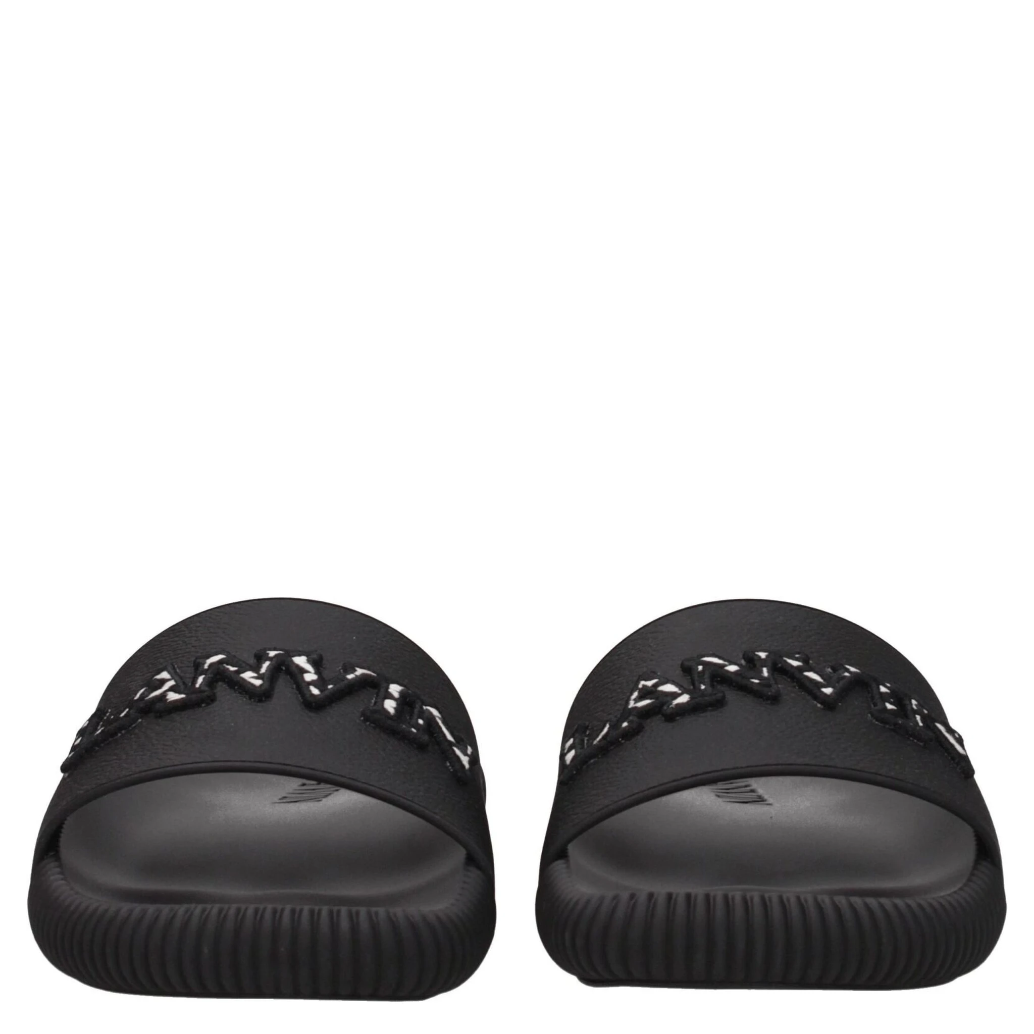 Black Cotton Slippers