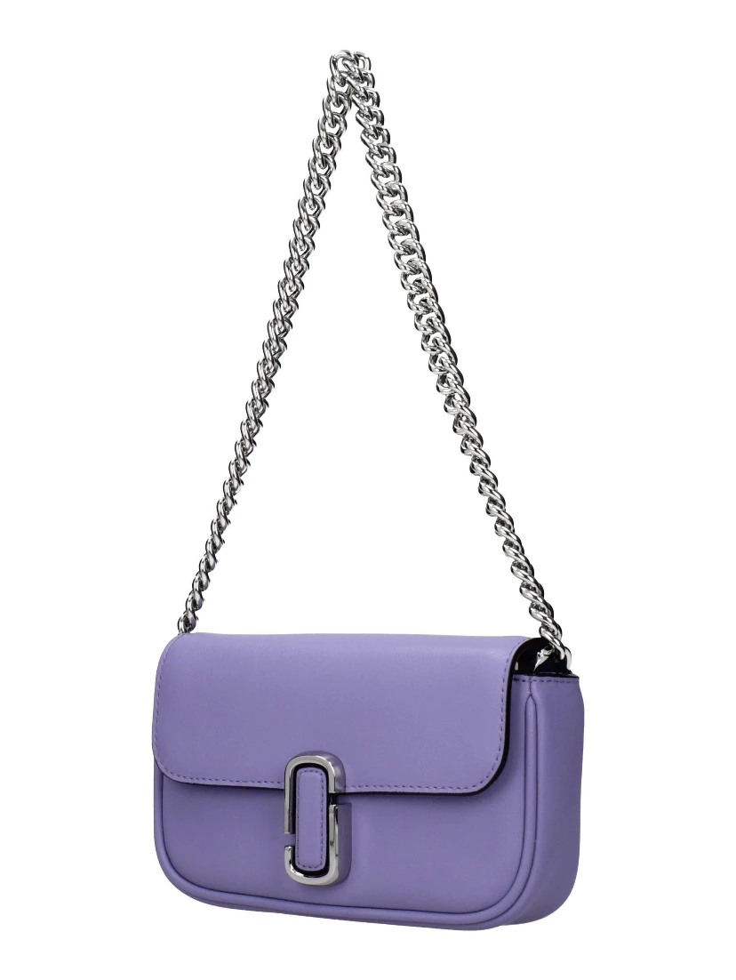 Purple Leather Crossbody Bag