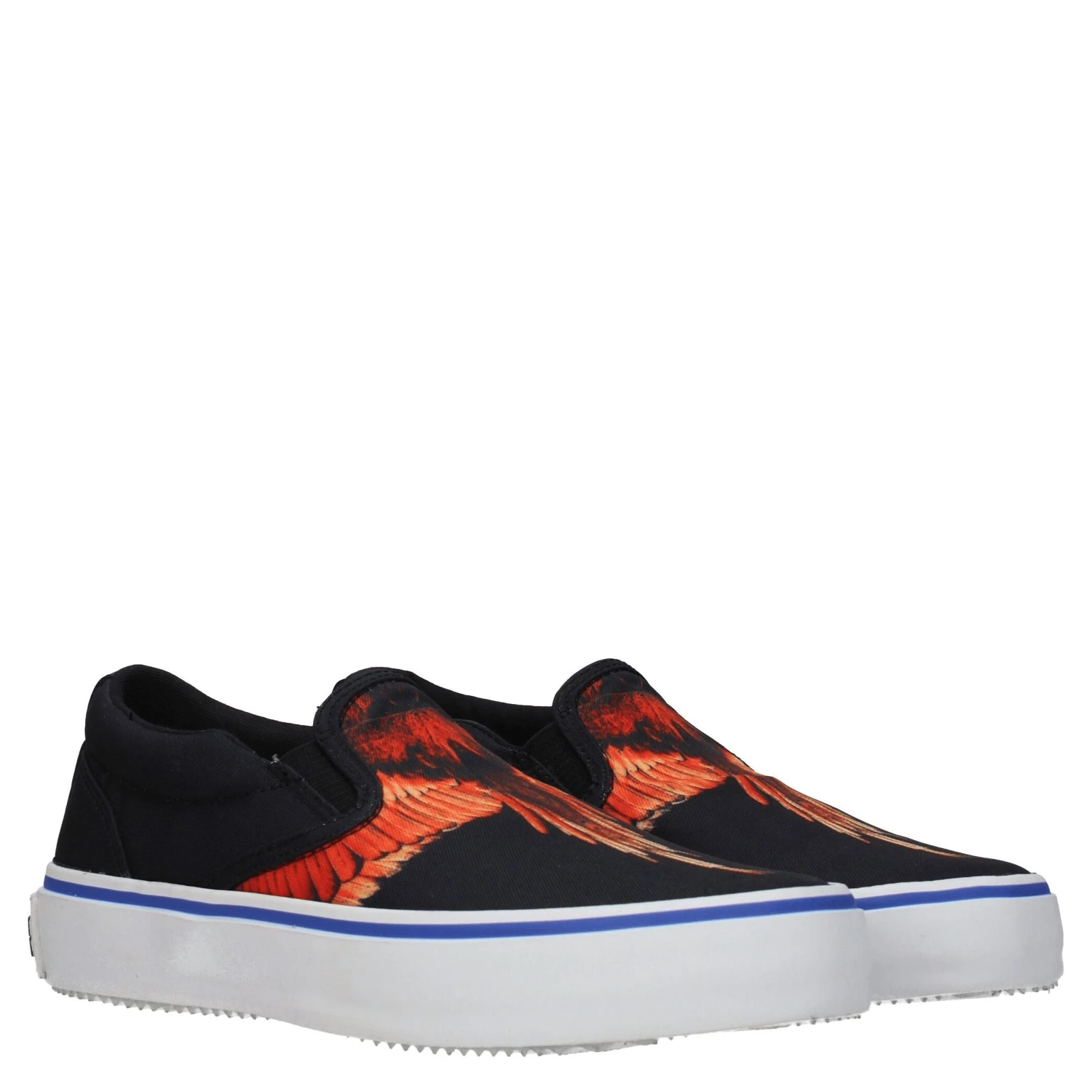 Black Fabric Slip-On Loafers