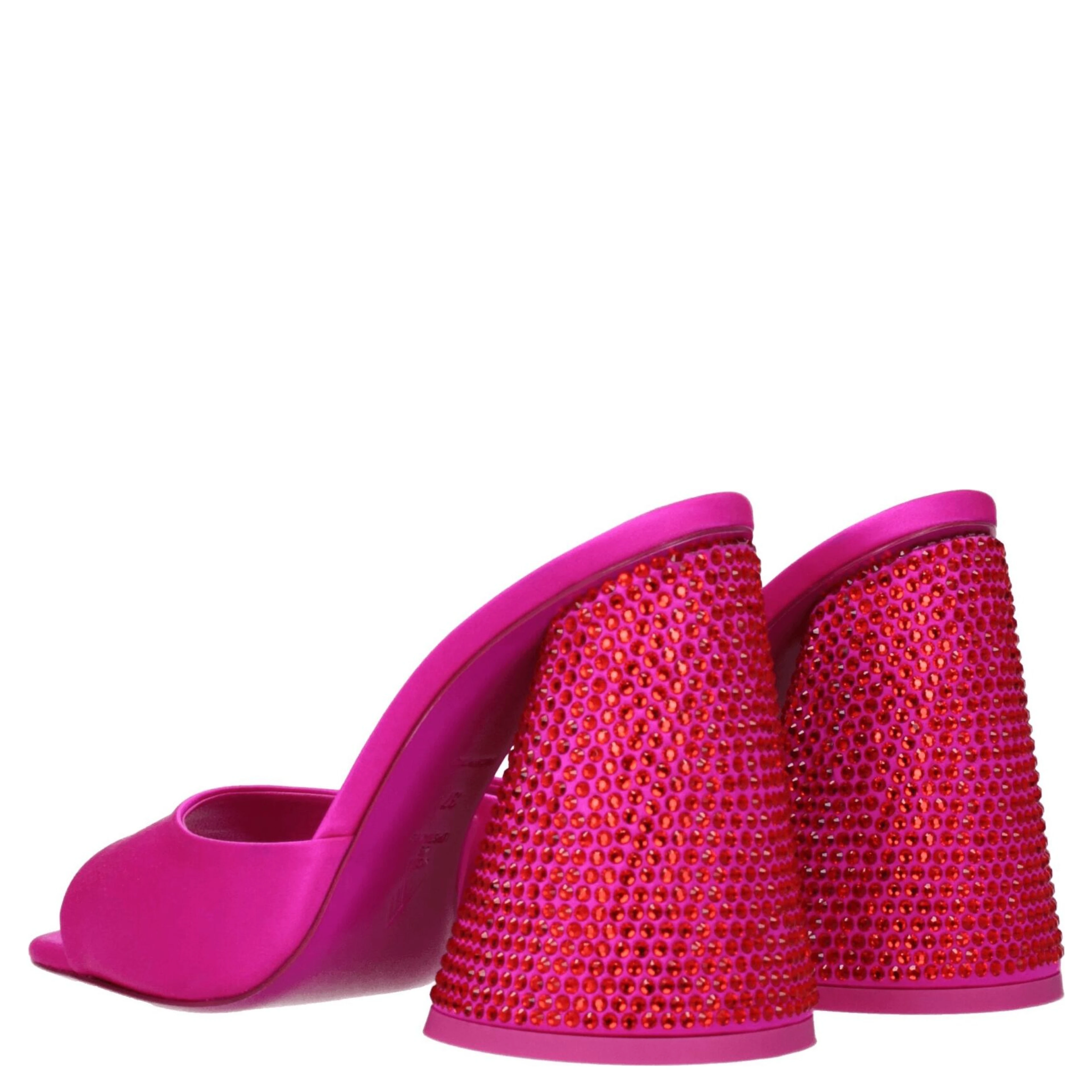 Pink Satin Platform Sandals